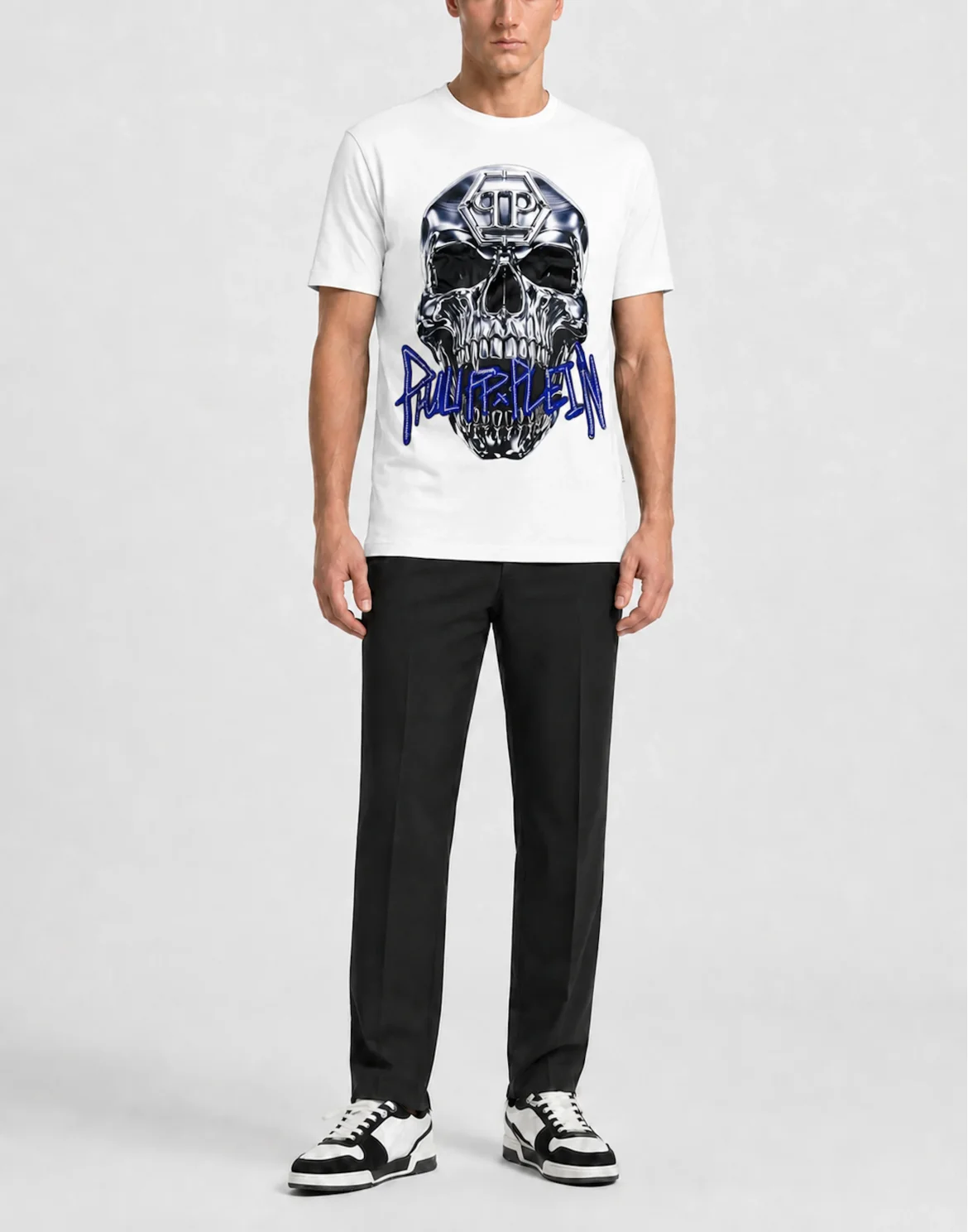 Jersey T-Shirt Skull Metallic Neon, цвет: Белый