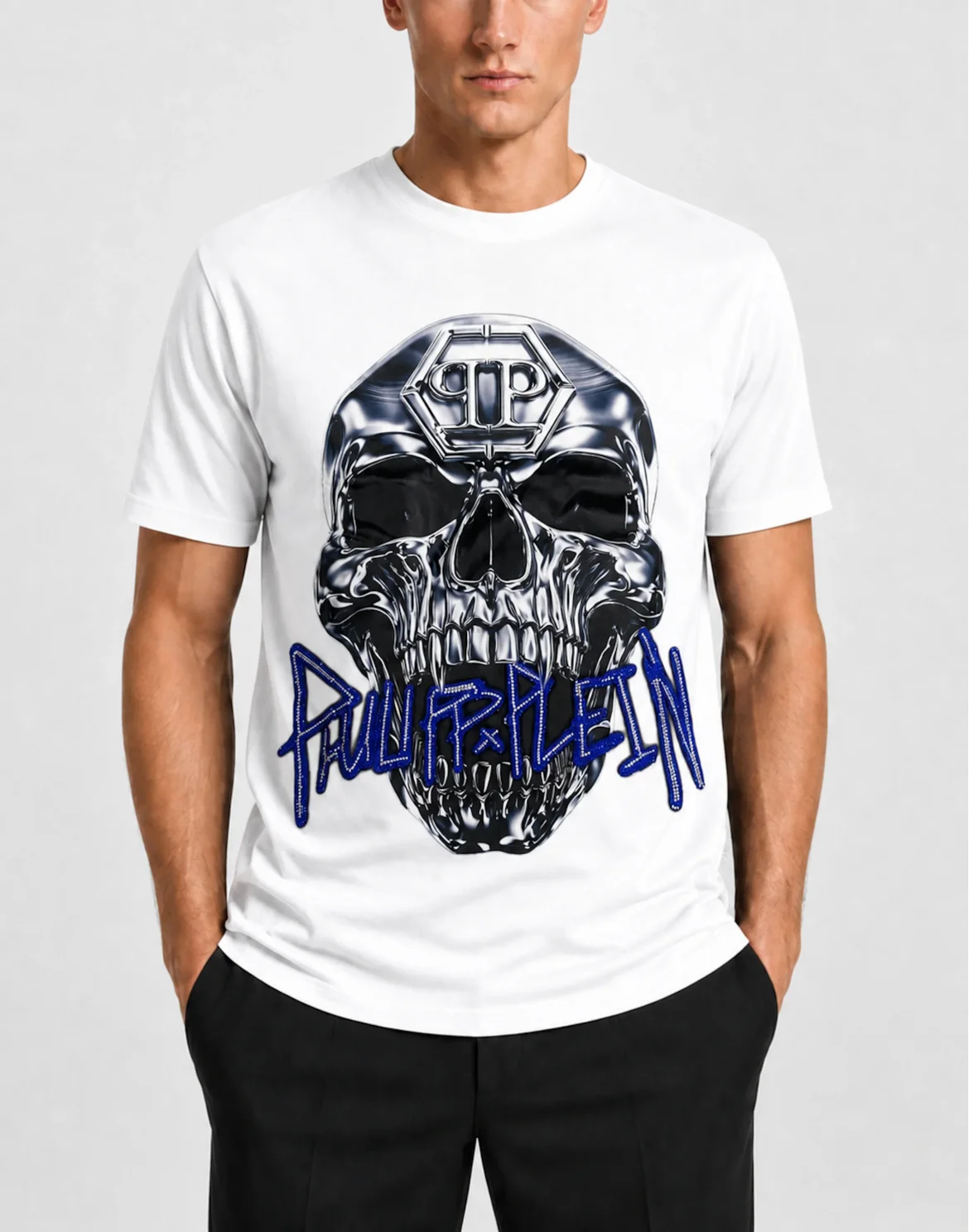 Jersey T-Shirt Skull Metallic Neon, цвет: Белый