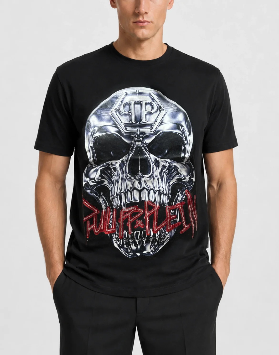 Jersey T-Shirt Skull Metallic Neon, цвет: Черный