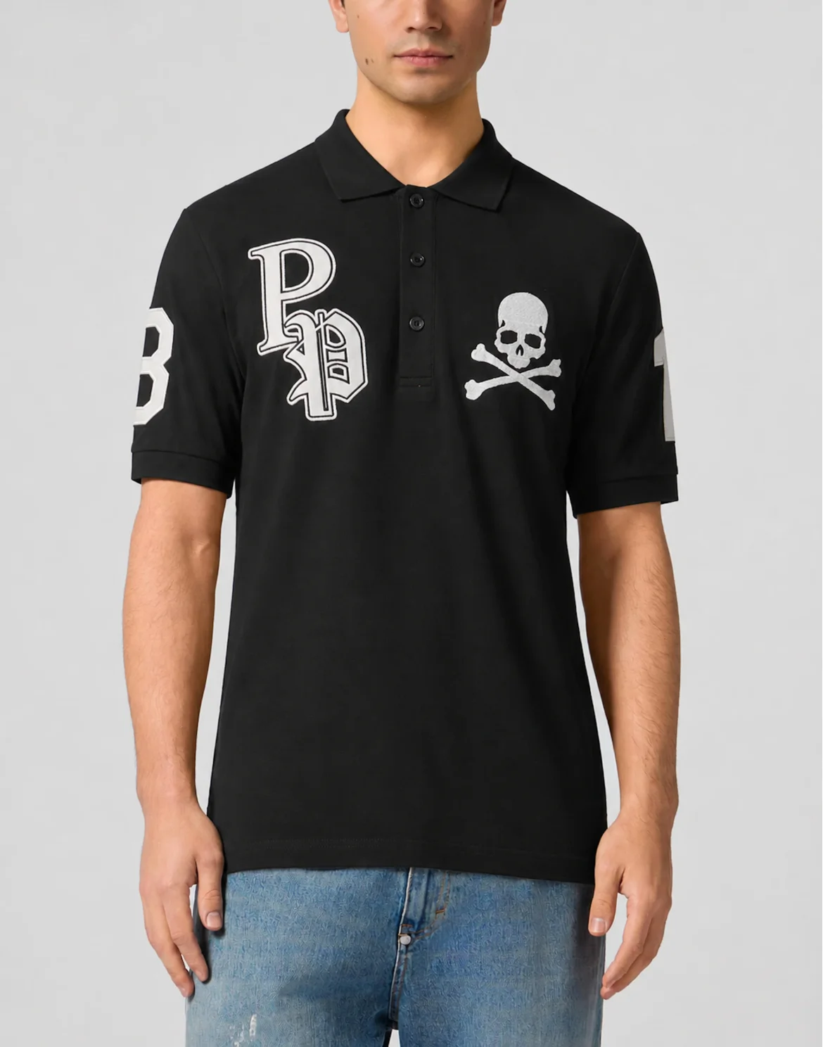 Polo Skull Contrast Colors, цвет: Черный