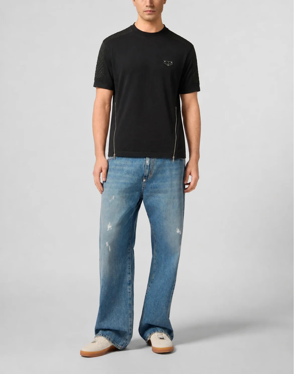 Jersey T-Shirt Padded Sleeves, цвет: Черный