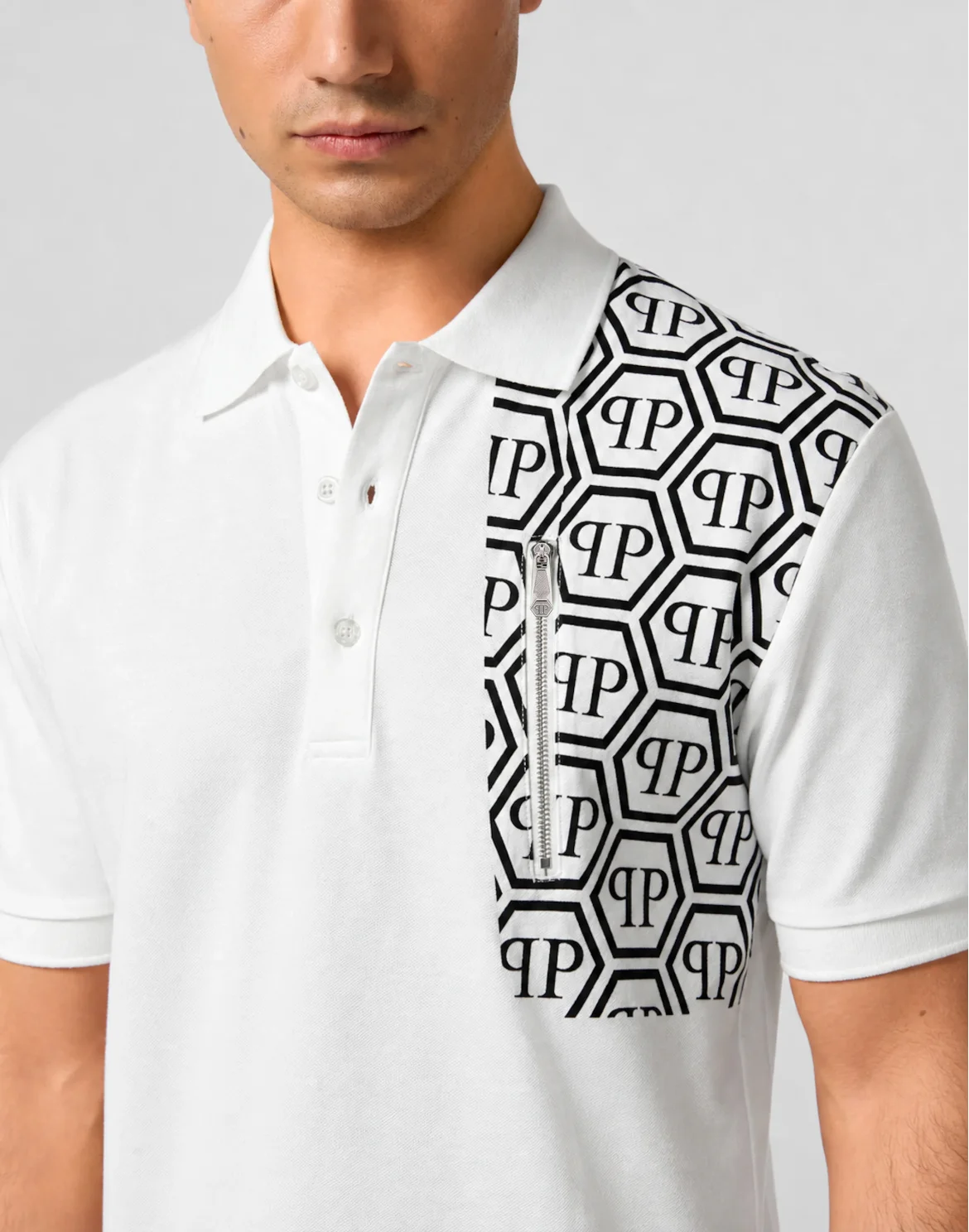 Polo T-Shirt Monogram Cut Cross, цвет: Белый