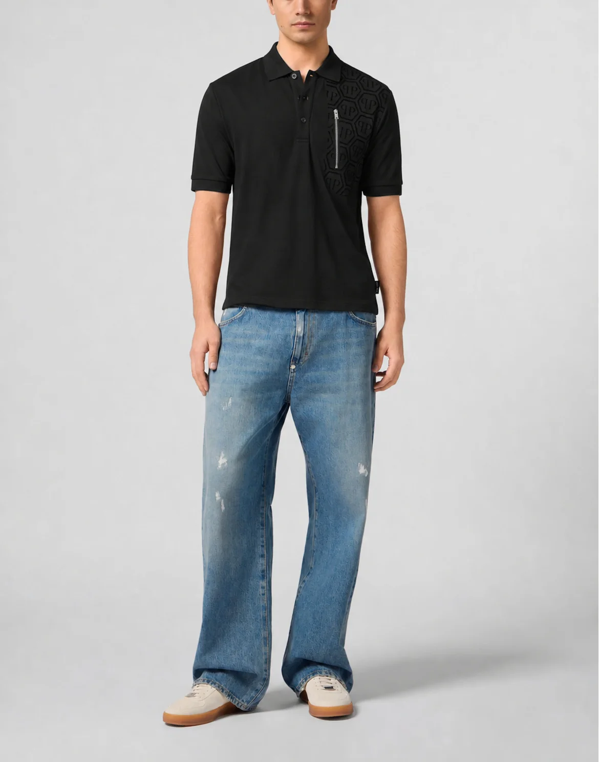 Polo T-Shirt Monogram Cut Cross, цвет: Черный