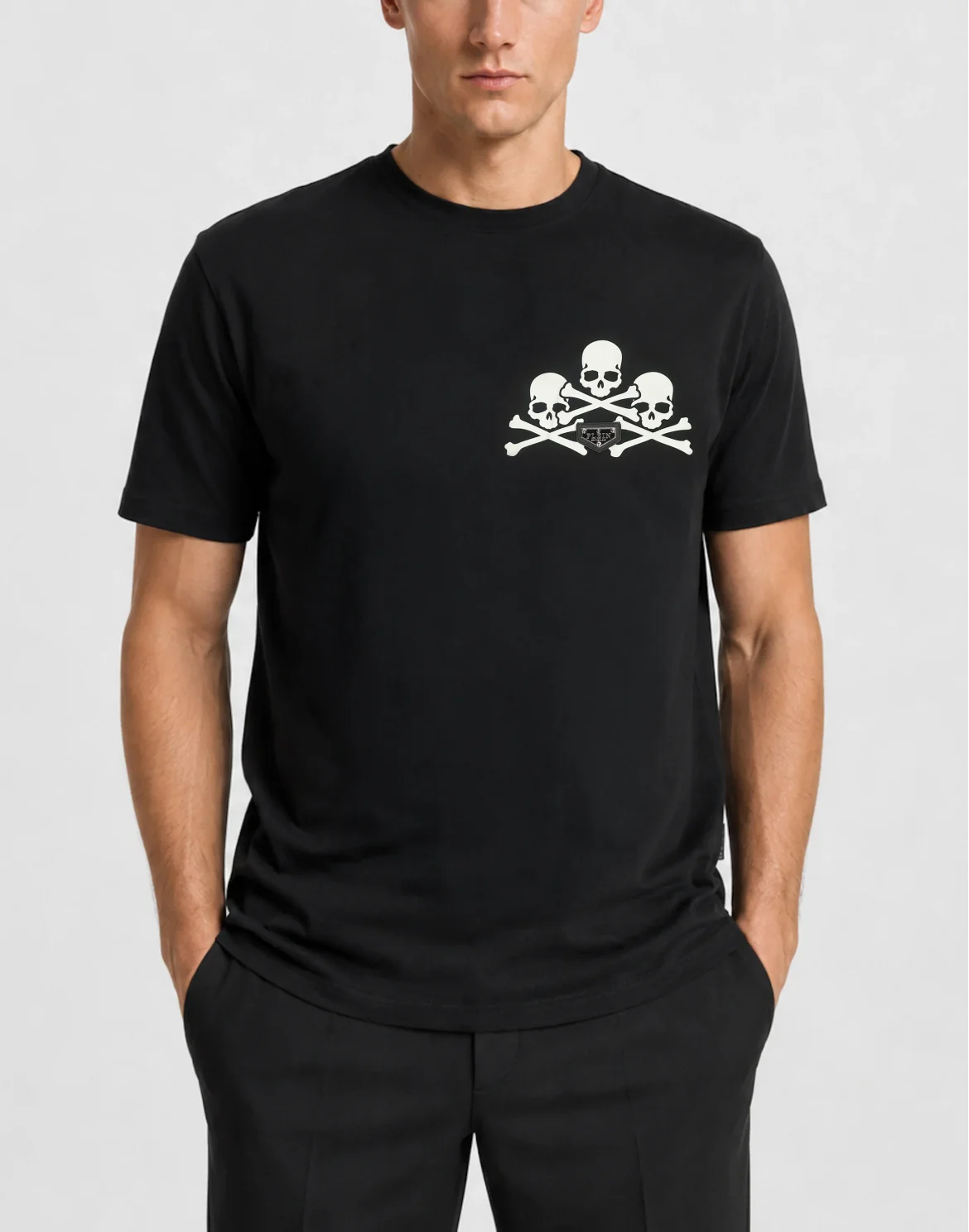 Jersey T-Shirt Plein Skulls, цвет: Черный