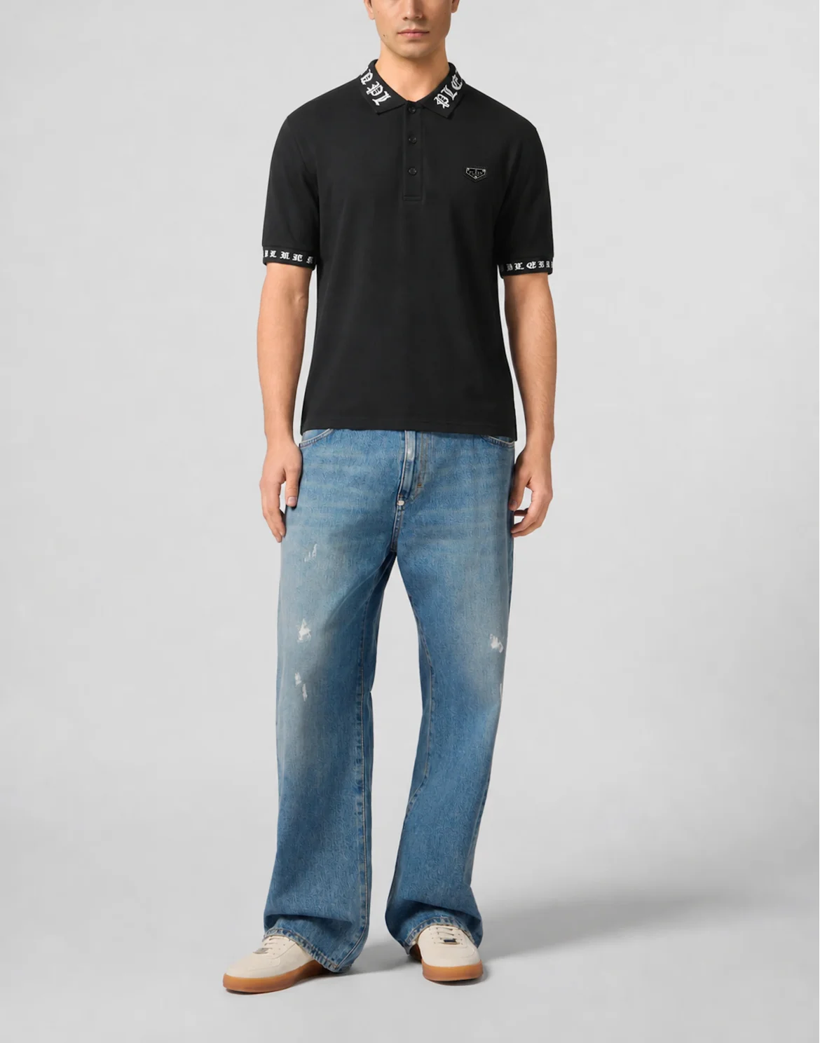 Polo T-Shirt Gothic, цвет: Черный