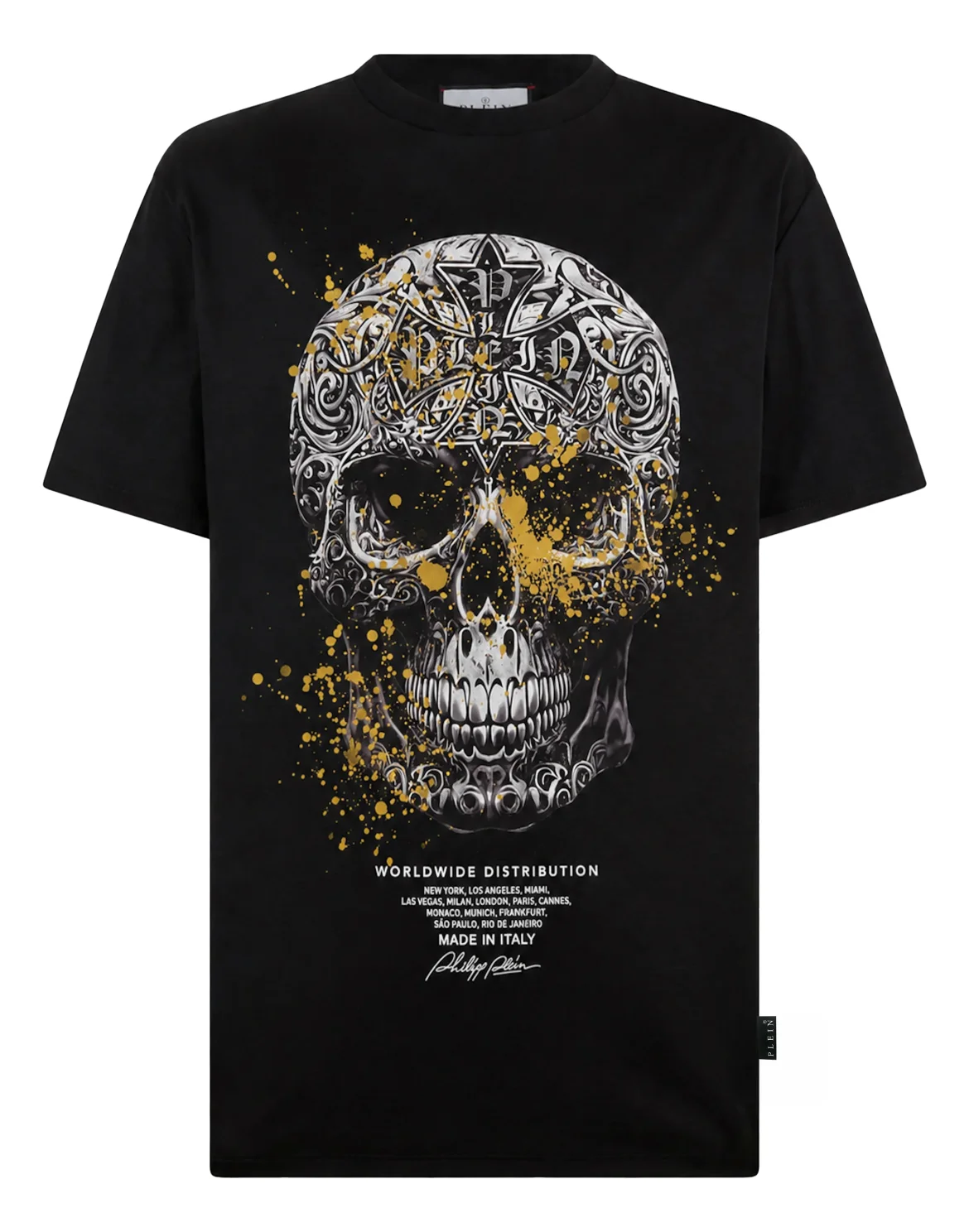 Jersey T-Shirt Plein Skull Baroque Dots, цвет: Черный