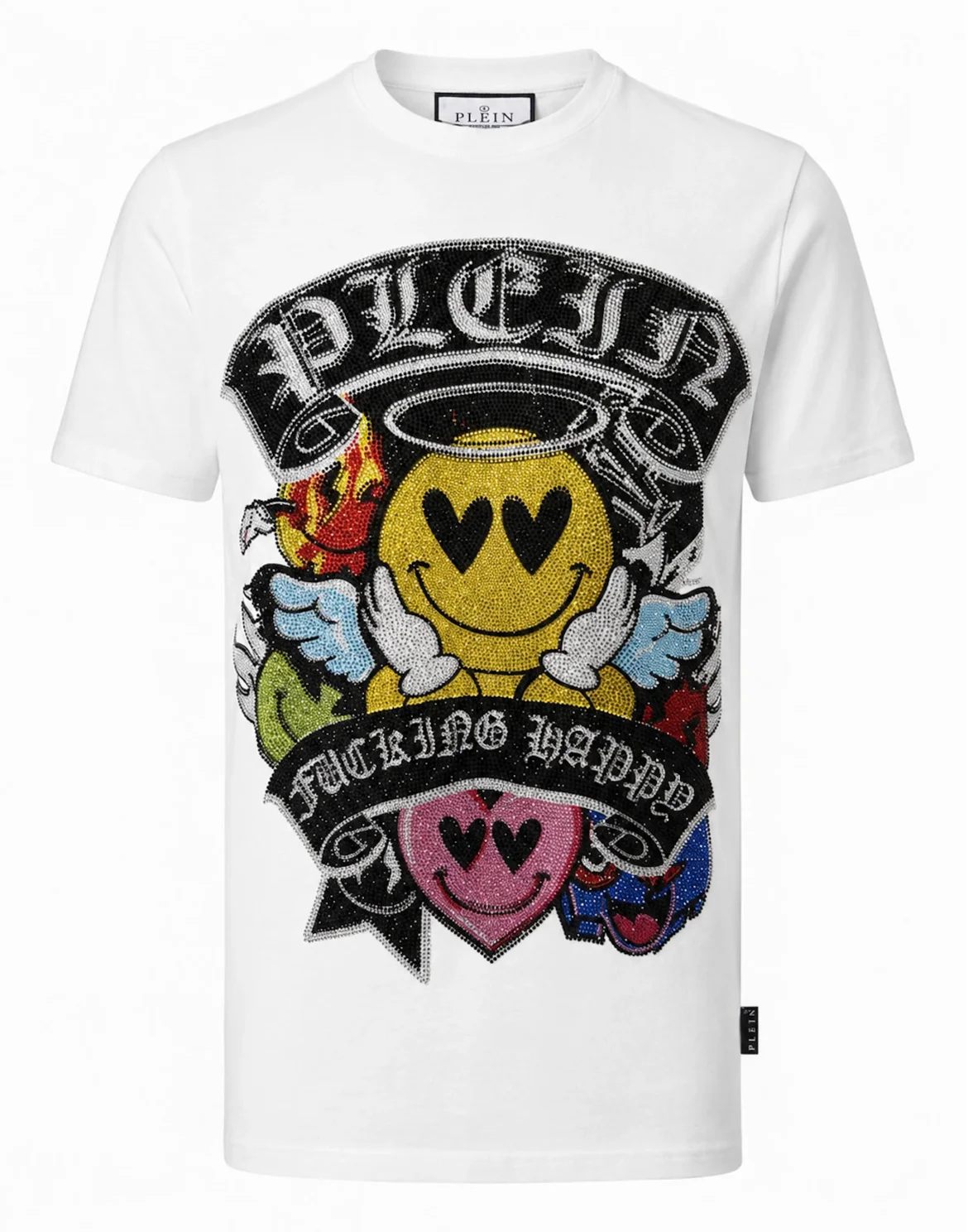 Jersey T-Shirt Plein Smile, цвет: Белый