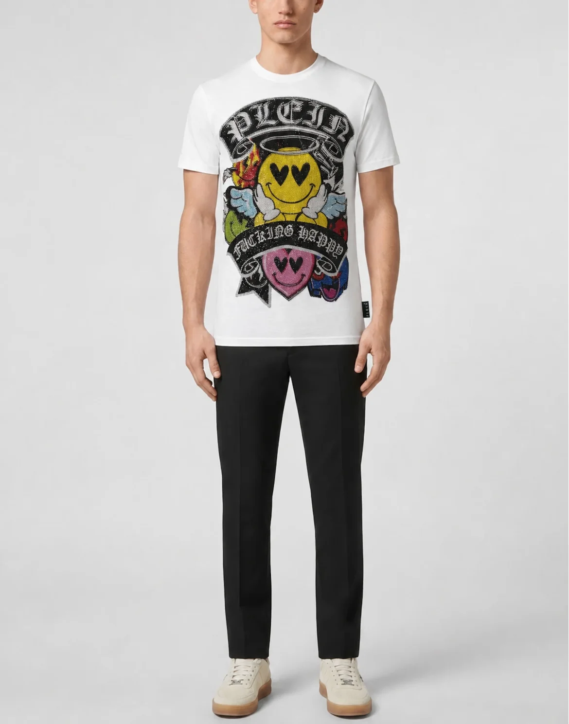 Jersey T-Shirt Plein Smile, цвет: Белый