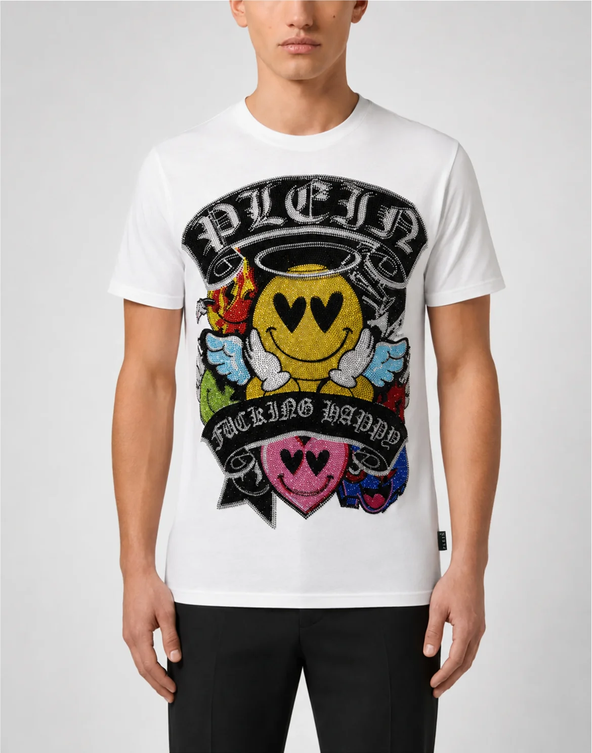 Jersey T-Shirt Plein Smile, цвет: Белый