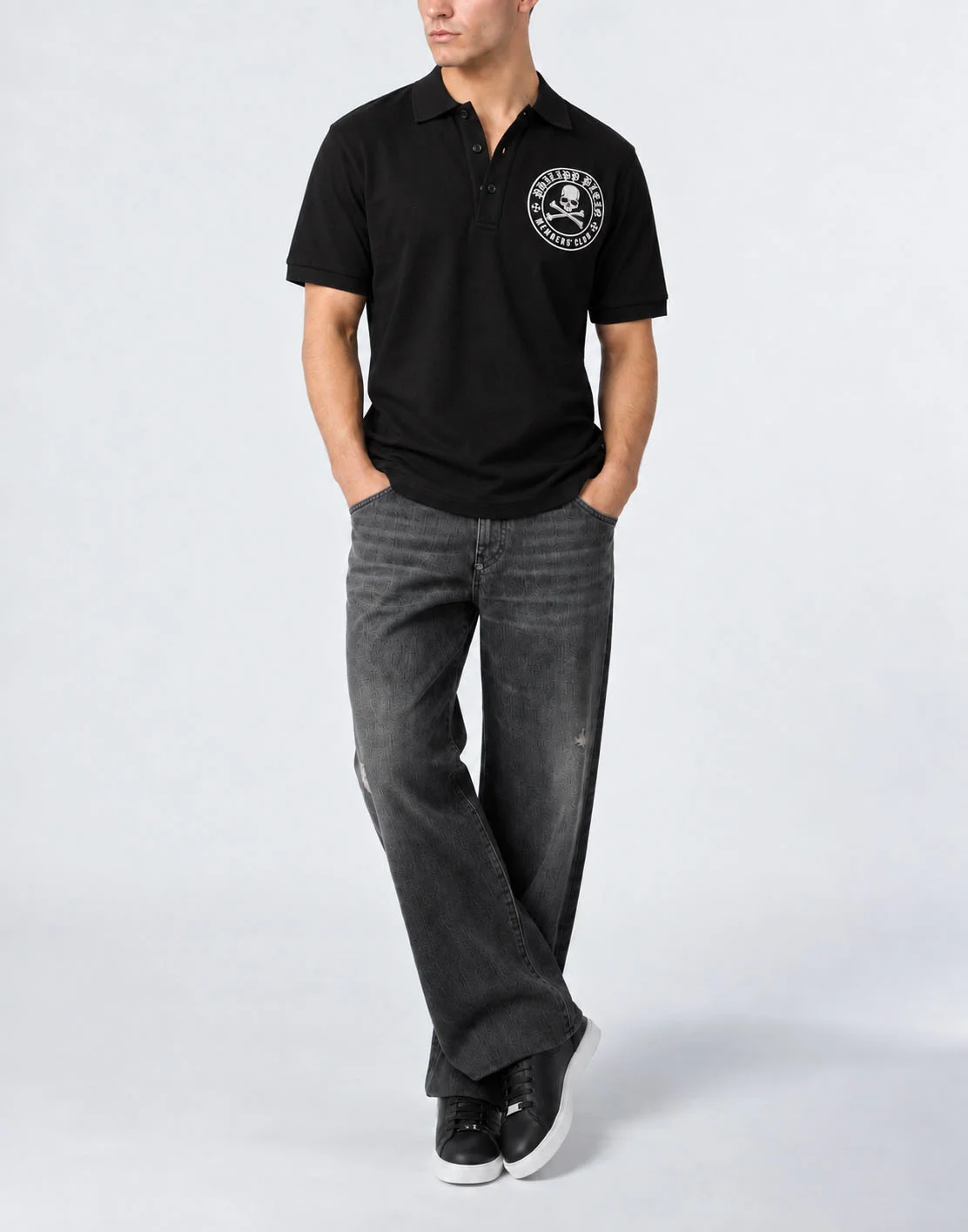 Polo T-Shirt Plein Members Club, цвет: Черный