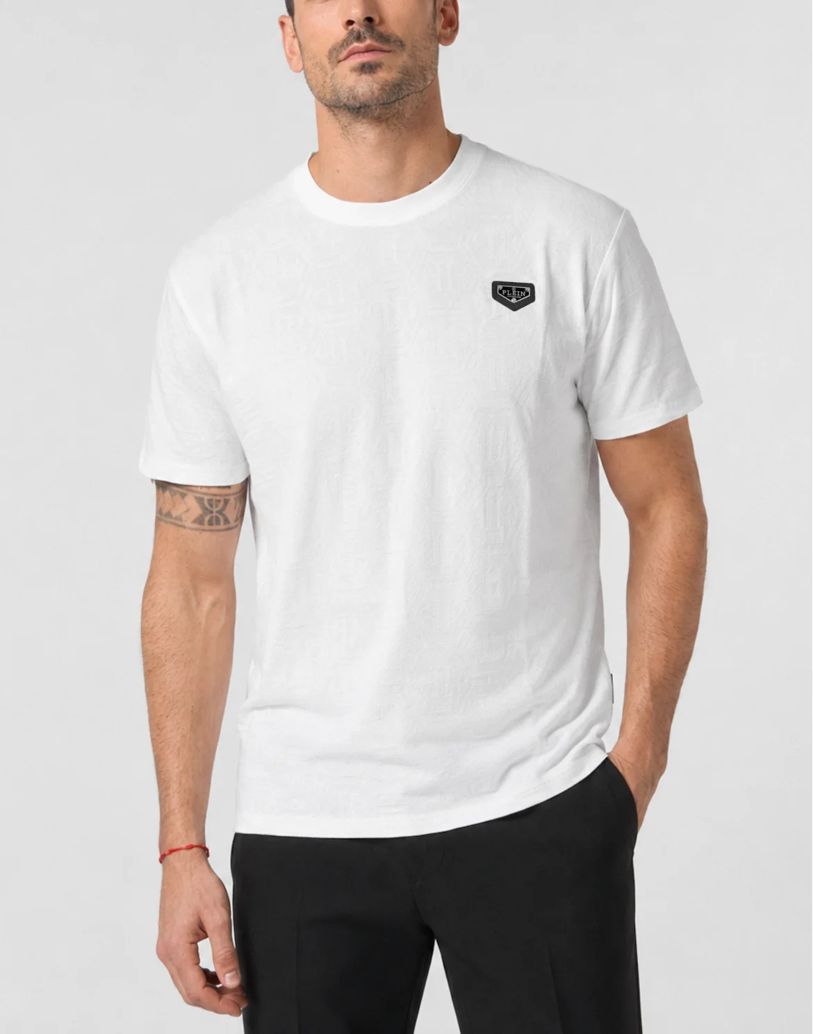 Jacquard T-Shirt Monogram, цвет: Белый