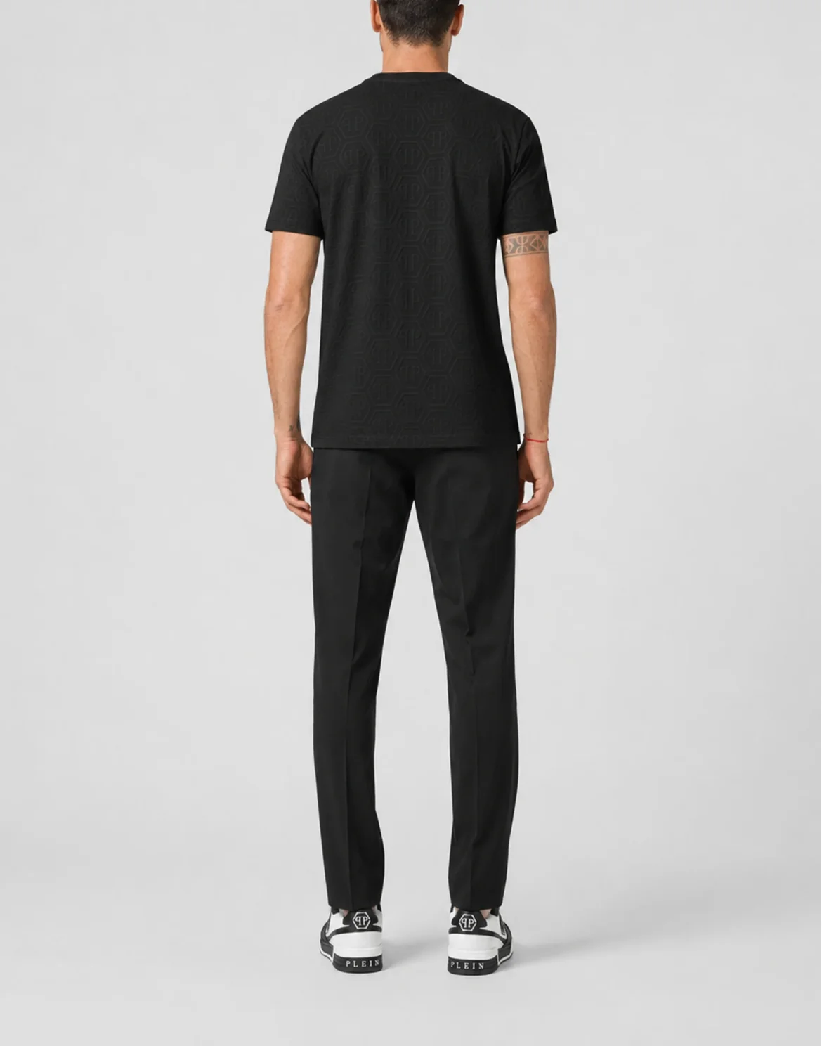 Jacquard T-Shirt Monogram, цвет: Черный