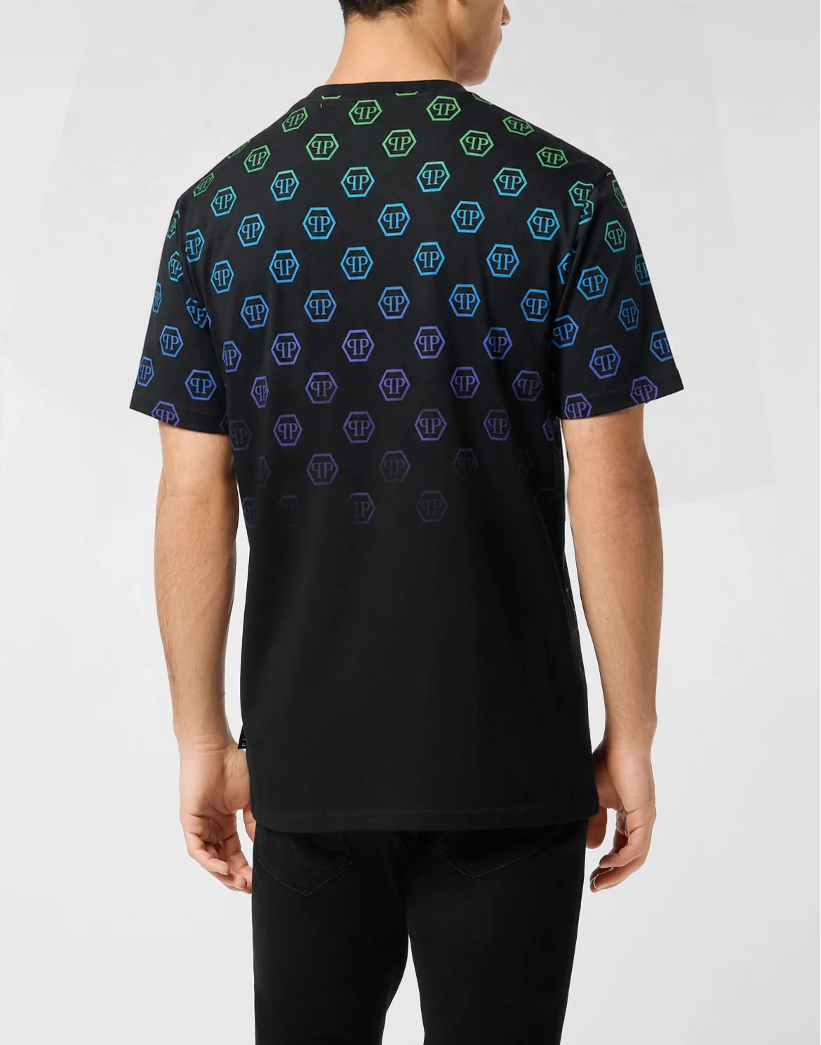 Jacquard T-Shirt Monogram Degrade, цвет: Белый