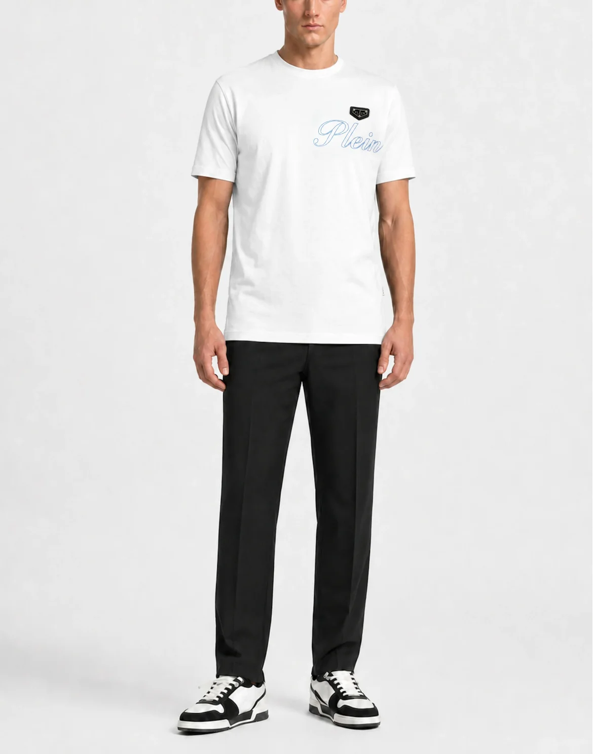 Jersey T-Shirt Roundneck Plein, цвет: Белый