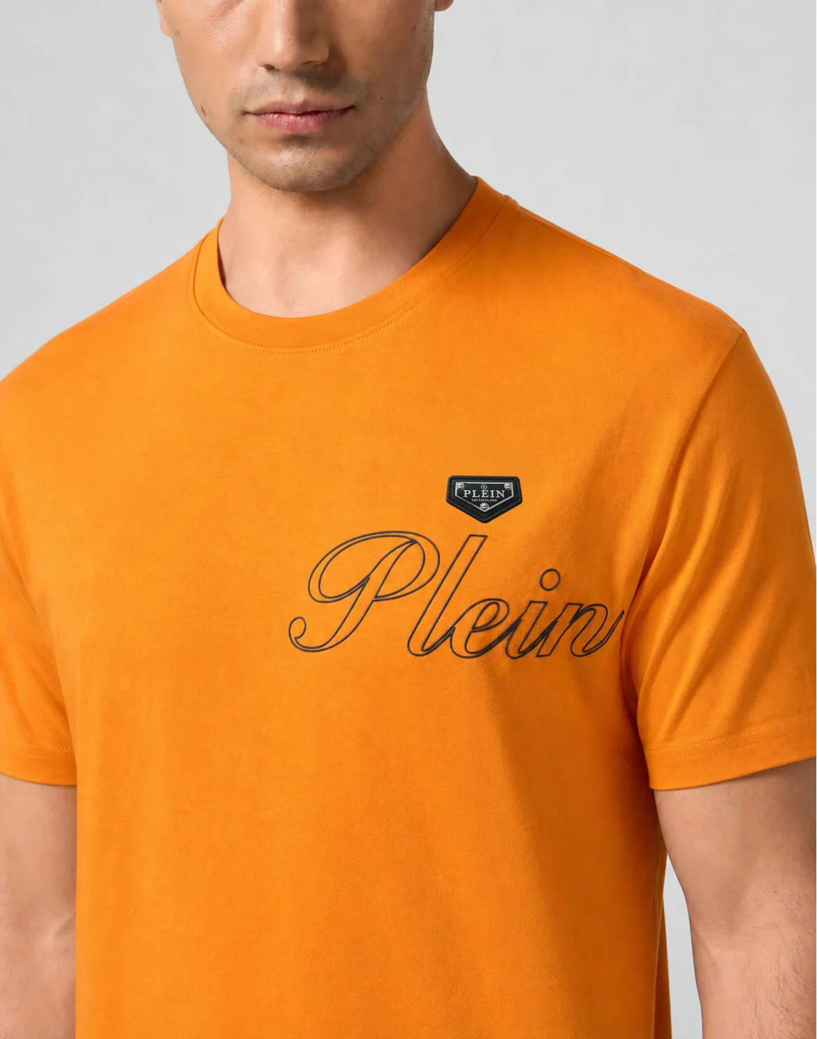 Jersey T-Shirt Roundneck Plein, цвет: Синий