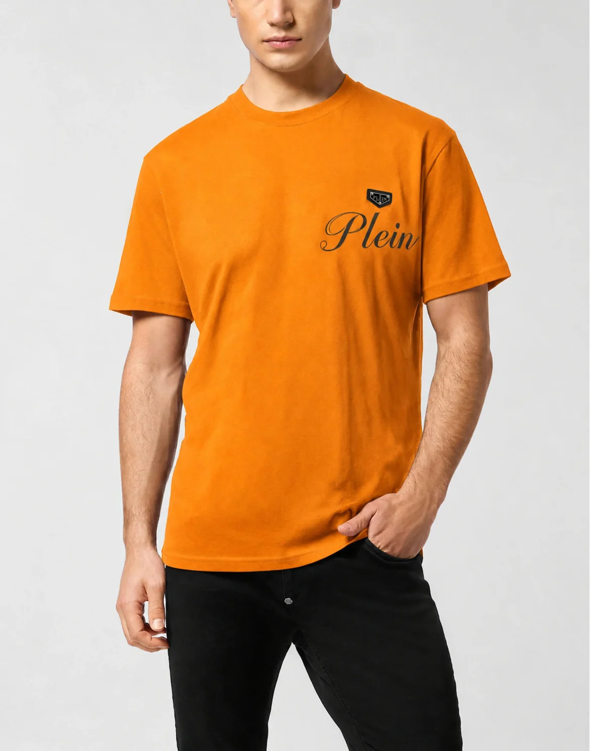 Jersey T-Shirt Roundneck Plein, цвет: Синий