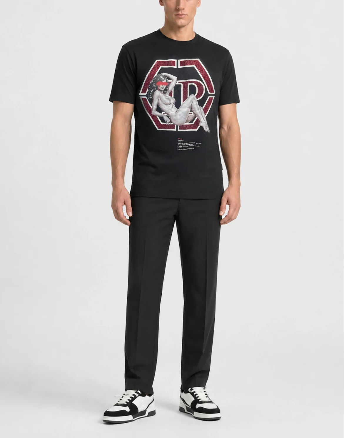 Jersey T-Shirt Plein Pin Up Hexagon, цвет: Черный