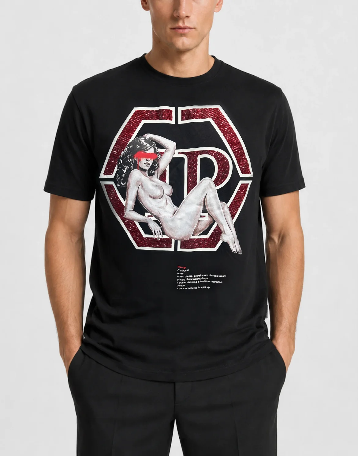 Jersey T-Shirt Plein Pin Up Hexagon, цвет: Черный