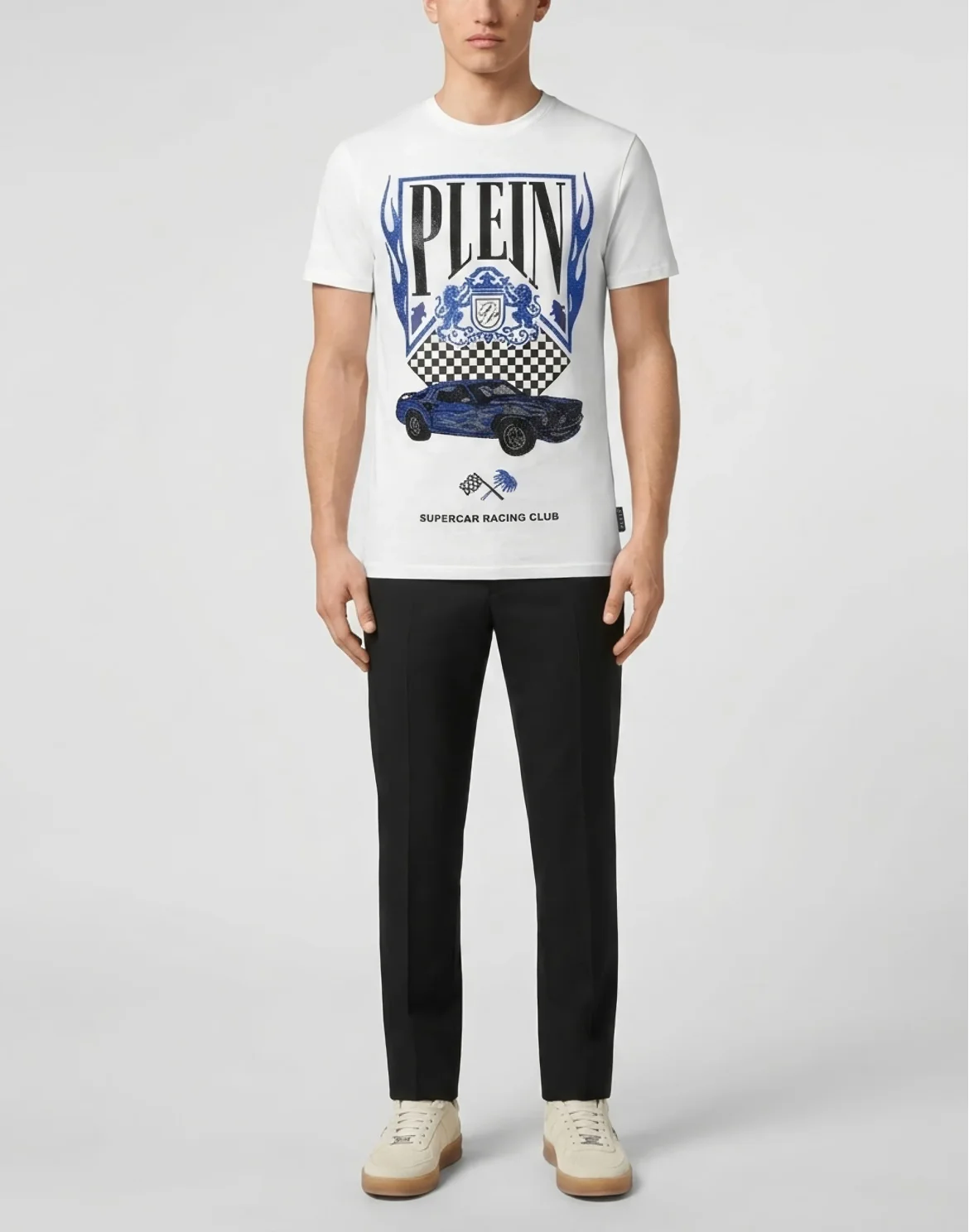 Jersey T-Shirt Plein Car Racing, цвет: Белый
