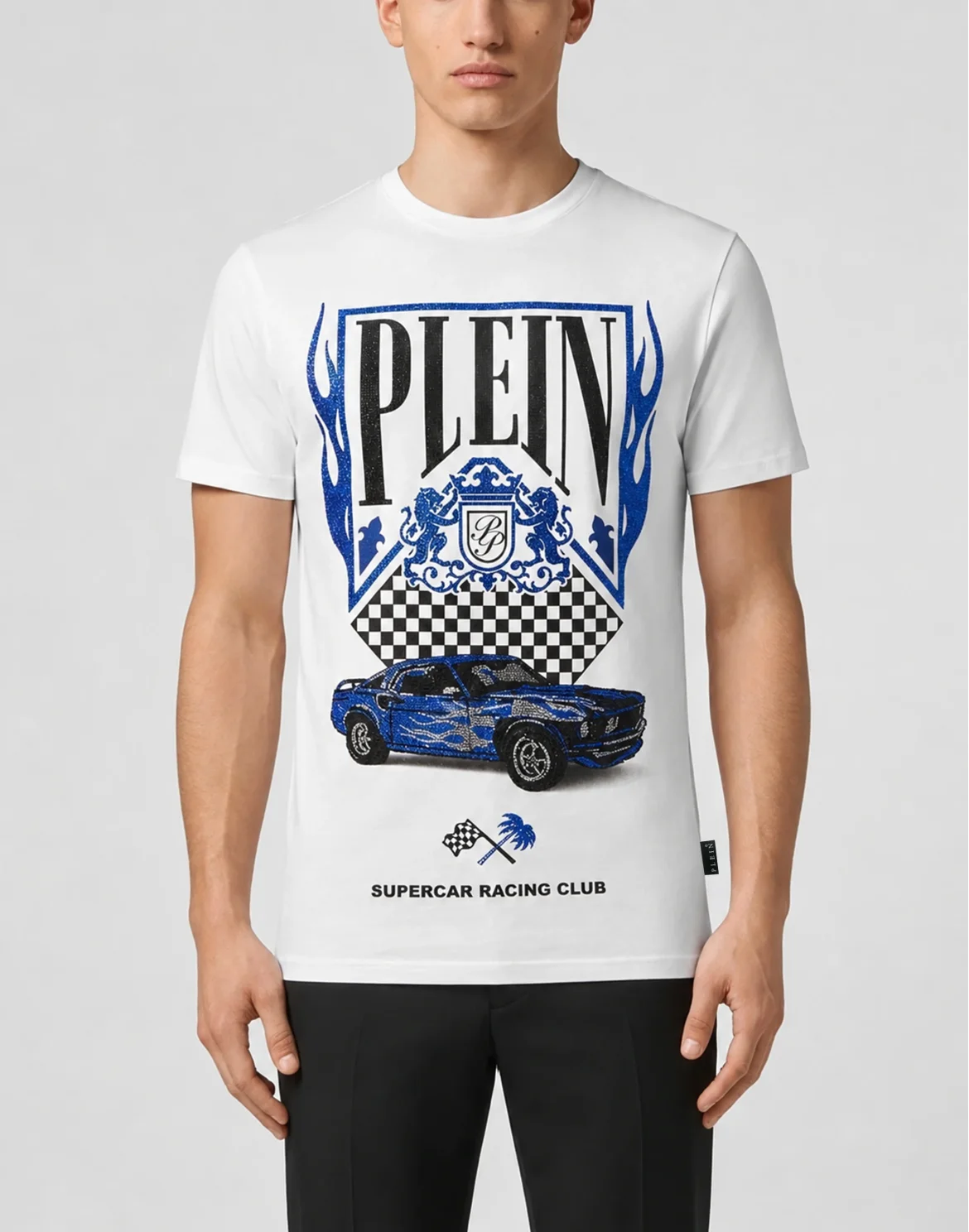 Jersey T-Shirt Plein Car Racing, цвет: Белый