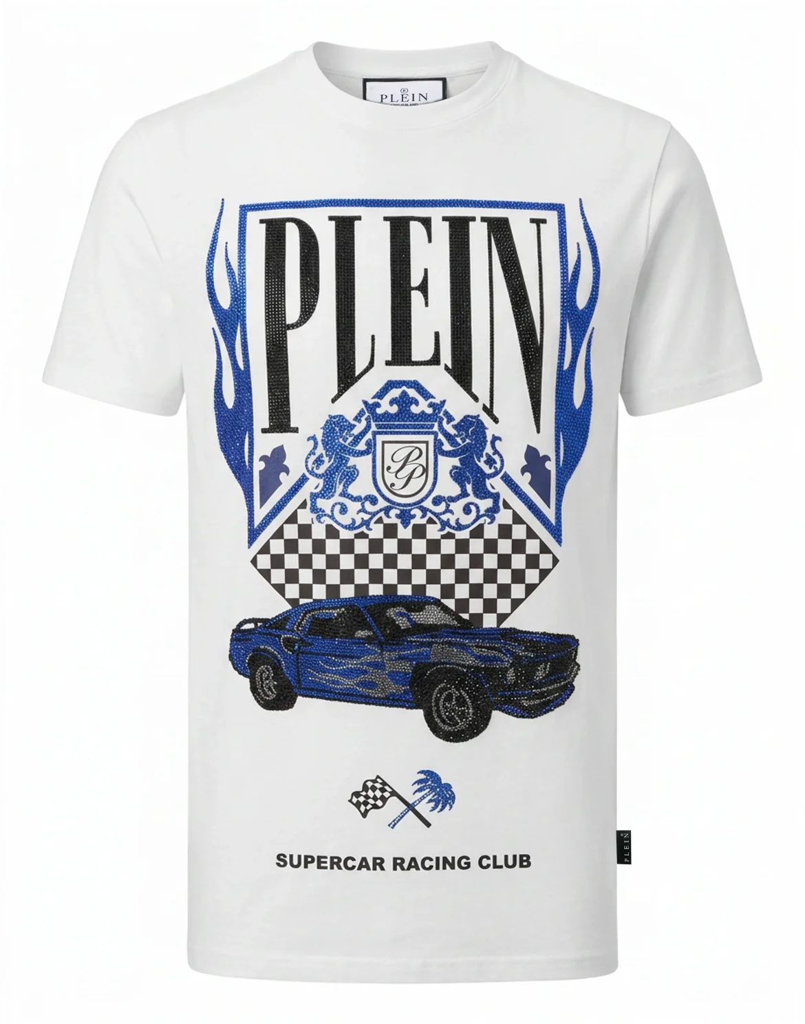 Jersey T-Shirt Plein Car Racing, цвет: Белый