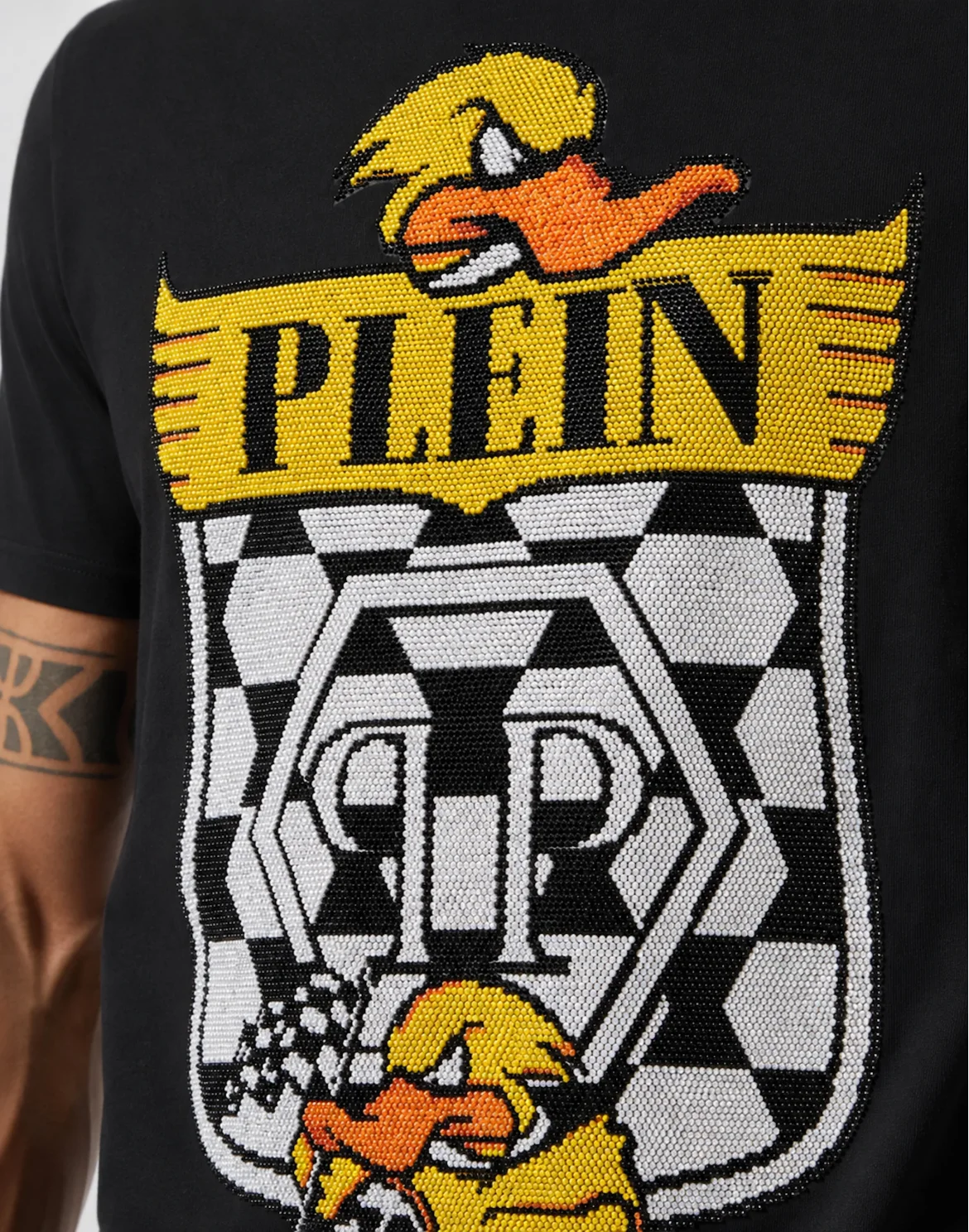 Jersey T-Shirt Plein Duck Check, цвет: Черный