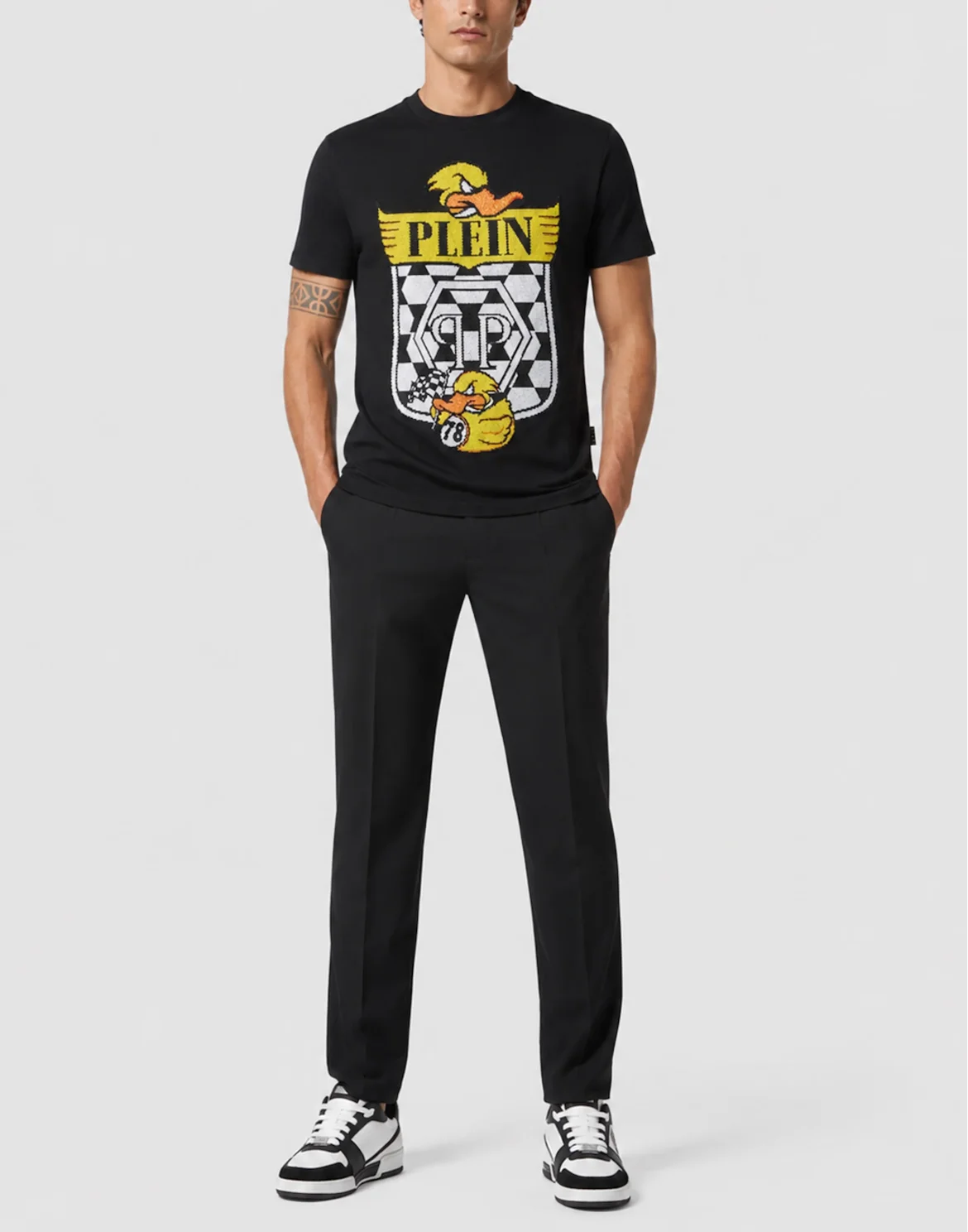 Jersey T-Shirt Plein Duck Check, цвет: Черный