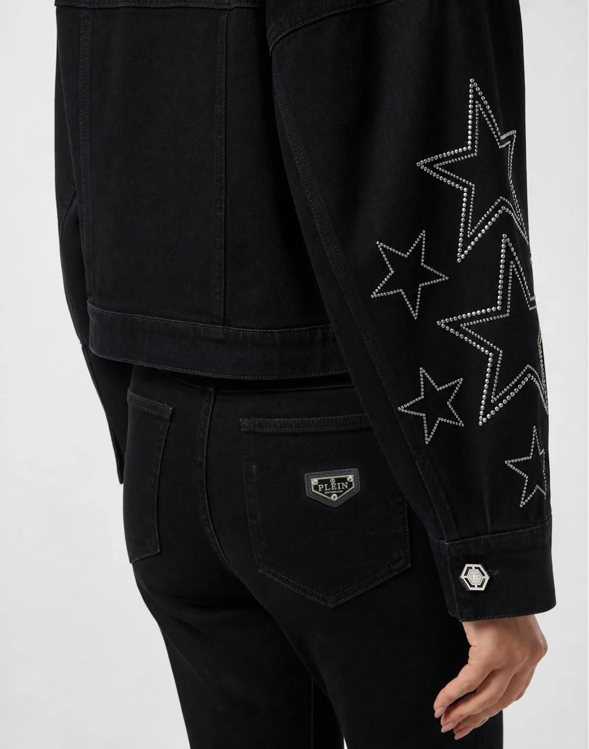 Denim Regular Jacket Star Studs, цвет: Черный