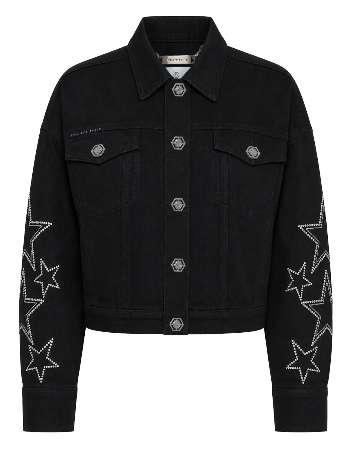 Denim Regular Jacket Star Studs, цвет: Черный