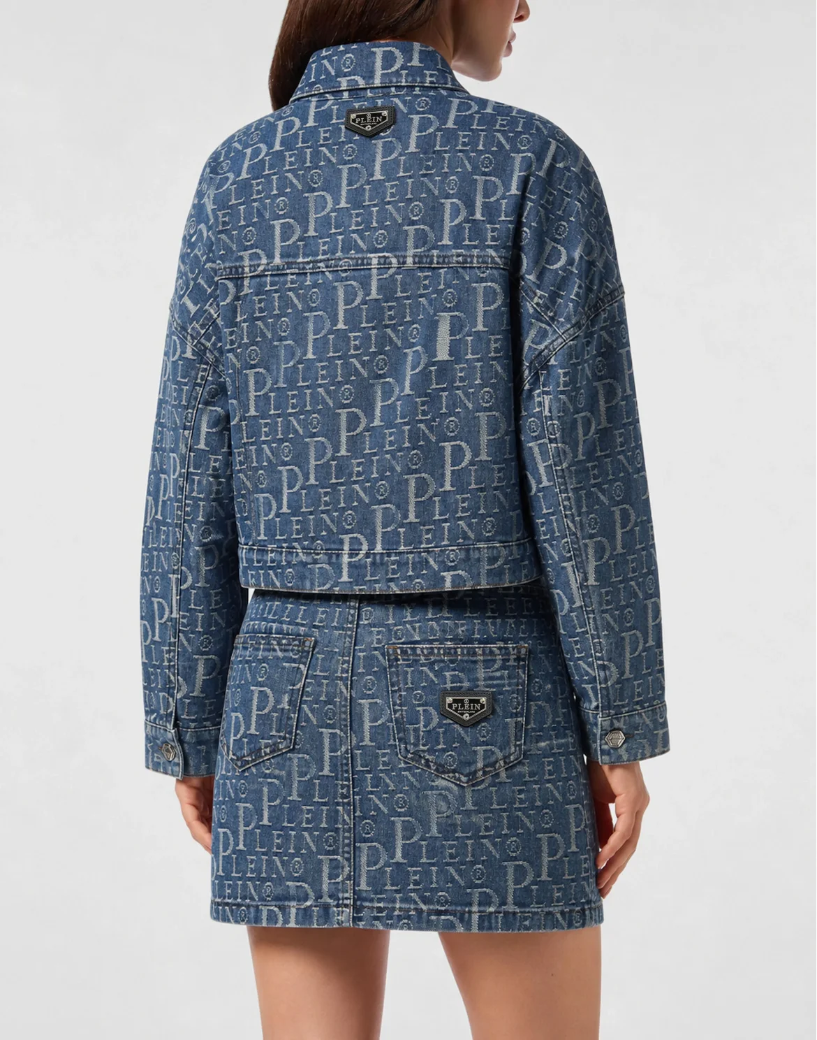 Denim Jacket Diagonal Logo Laser, цвет: Синий