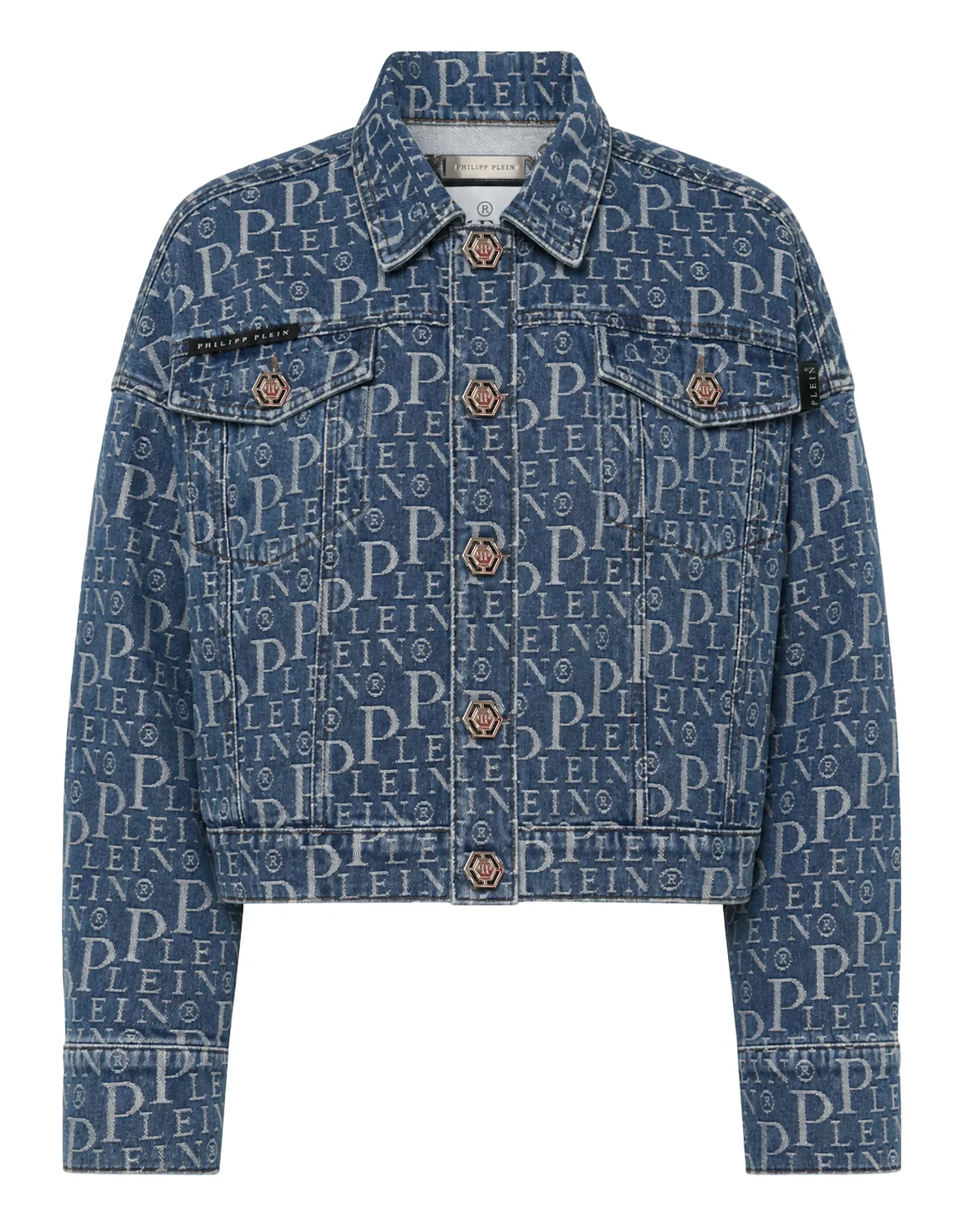 Denim Jacket Diagonal Logo Laser, цвет: Синий