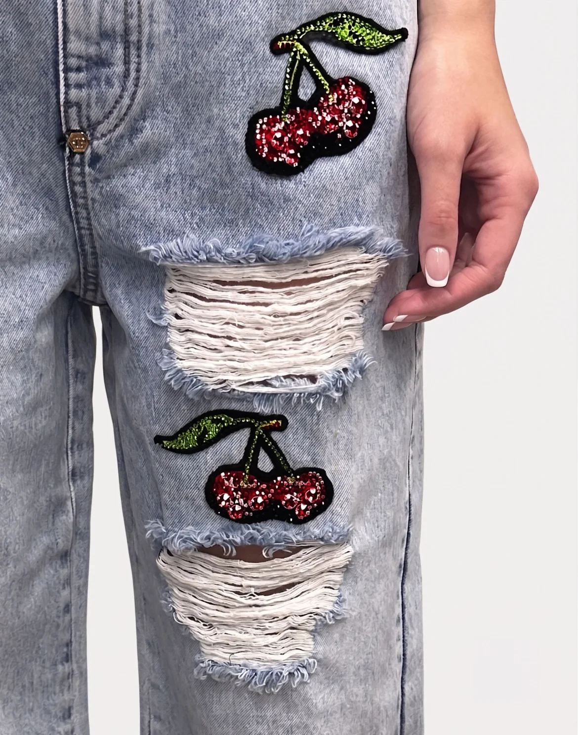 Skater Fit Jeans Cherrylicious, цвет: Голубой