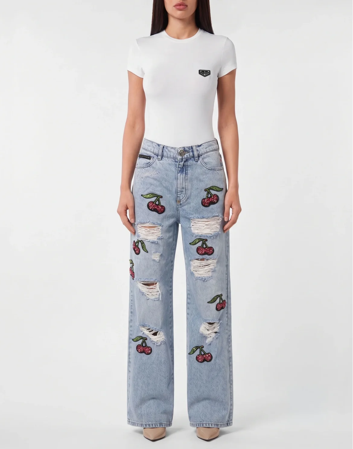 Skater Fit Jeans Cherrylicious, цвет: Голубой