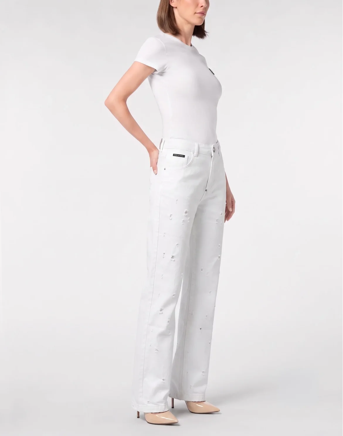 Straight Fit Jeans Mini Roedge, цвет: Белый