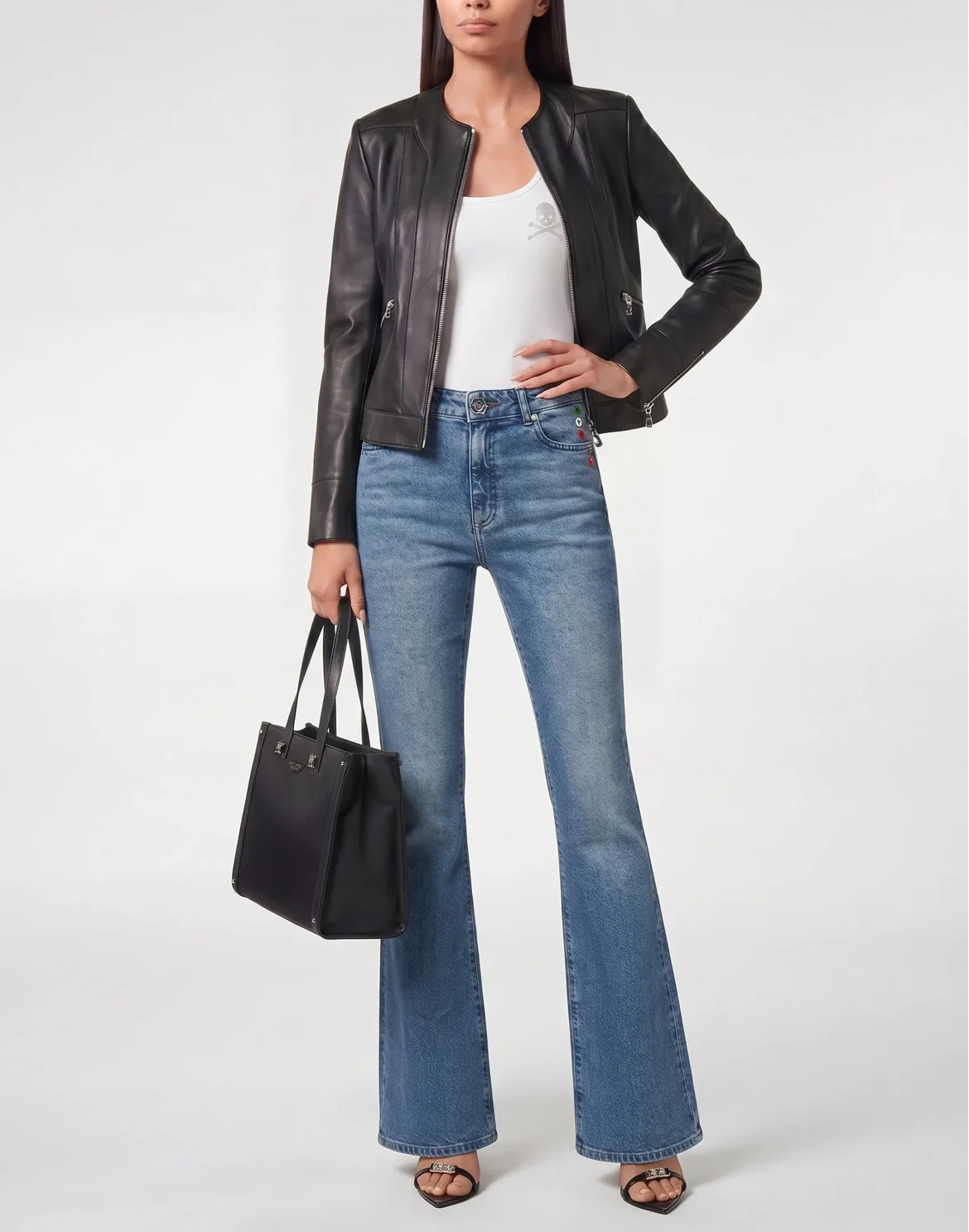 Flare Fit Jeans Basic, цвет: Синий