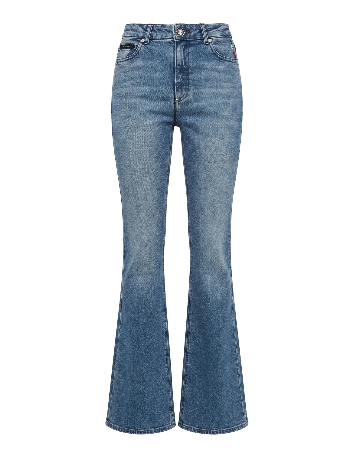 Flare Fit Jeans Basic, цвет: Синий