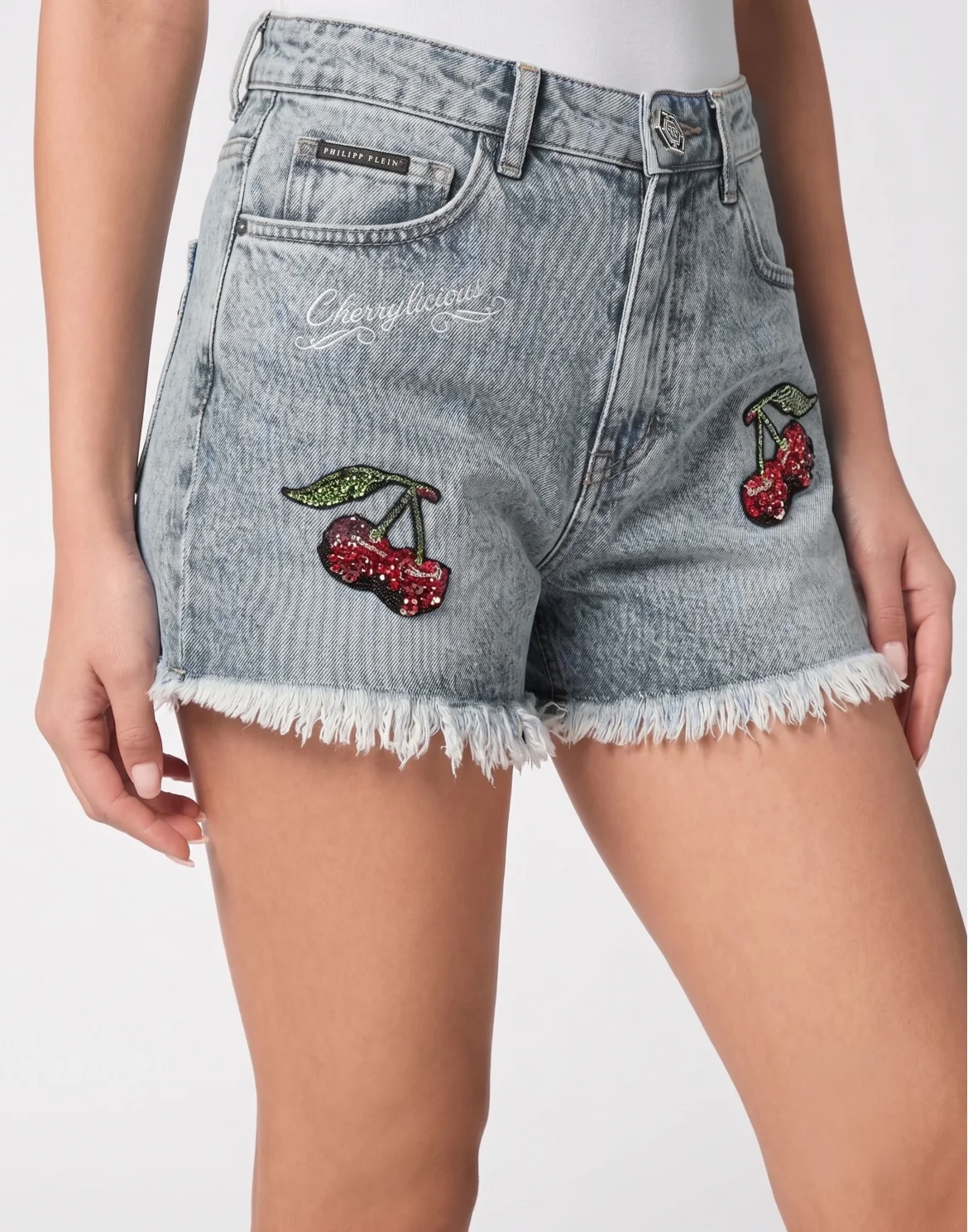 Denim Hot Pants Cherrylicious, цвет: Голубой