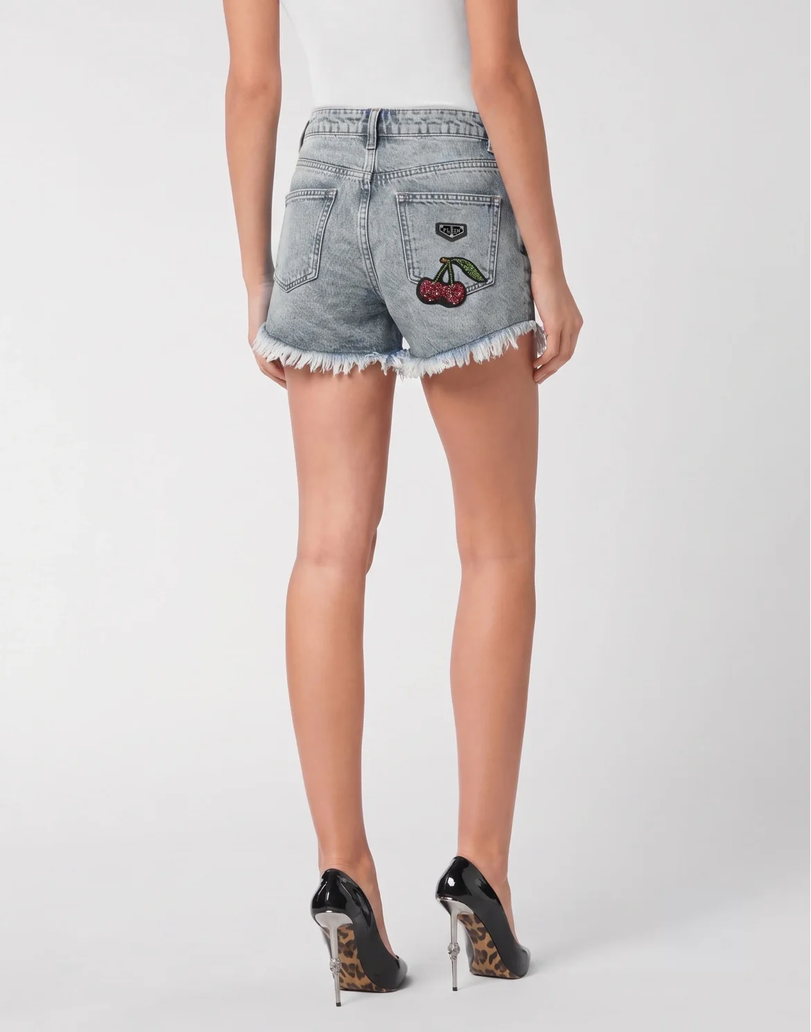 Denim Hot Pants Cherrylicious, цвет: Голубой