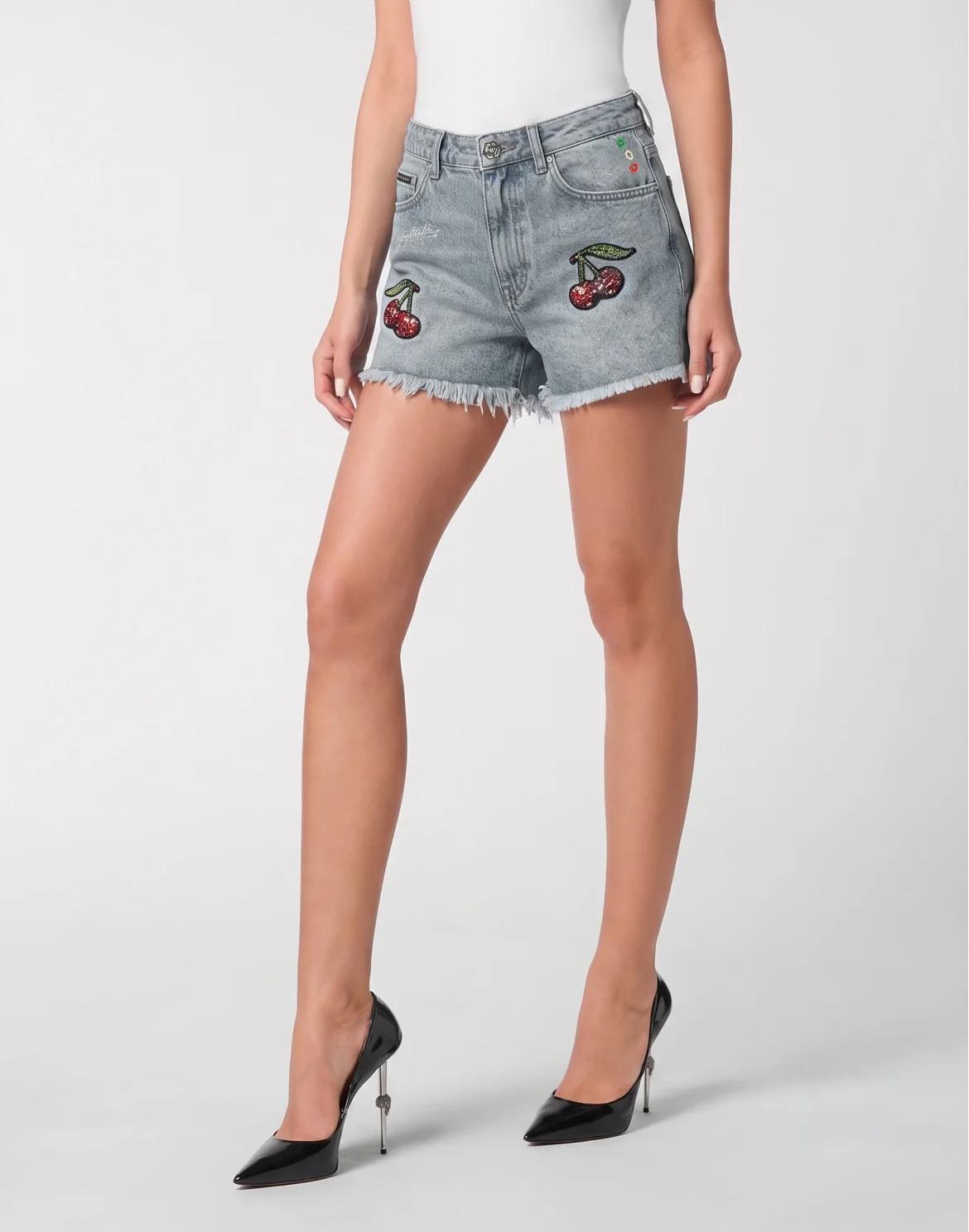 Denim Hot Pants Cherrylicious, цвет: Голубой