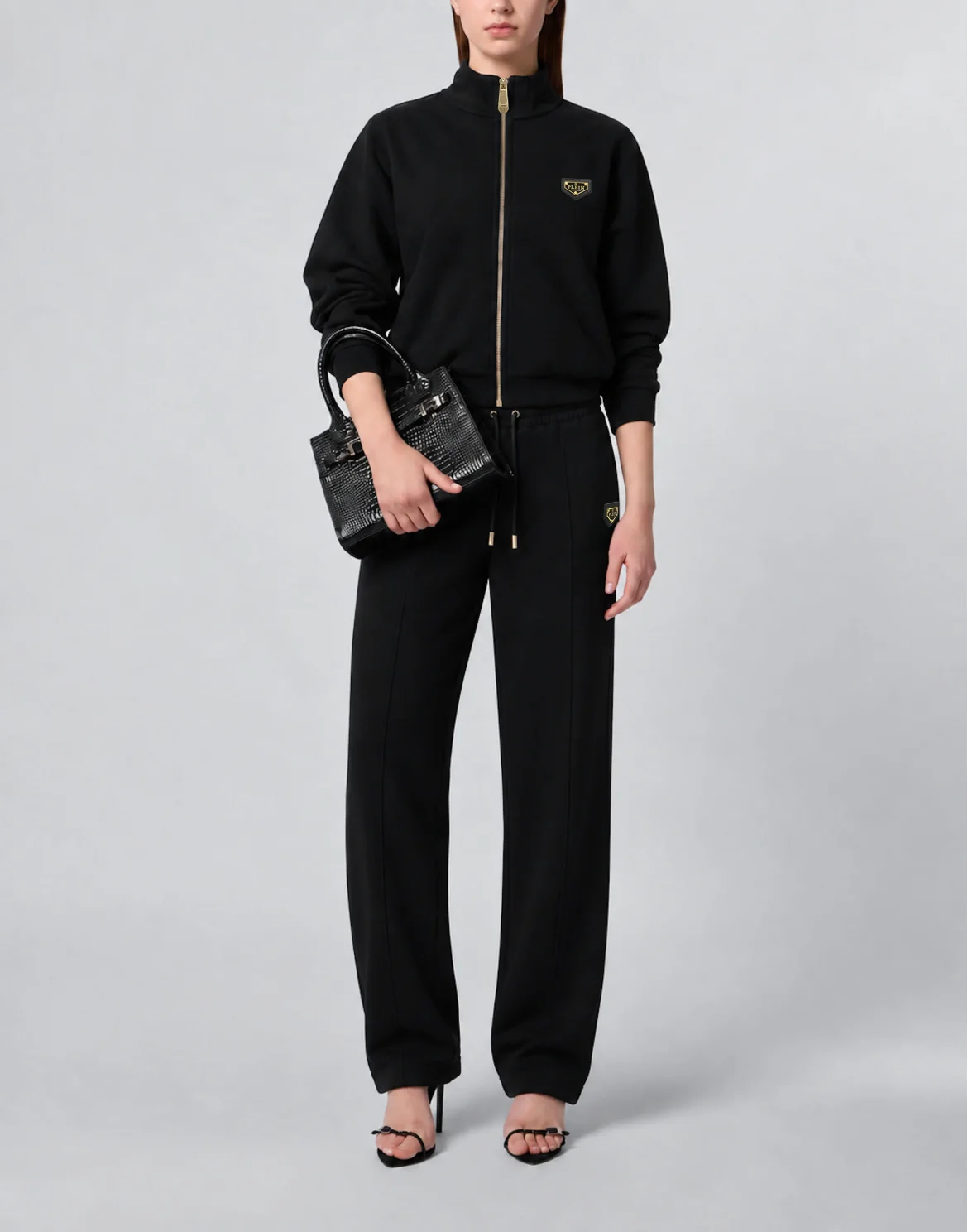 Gold Zip Track Jacket, цвет: Черный