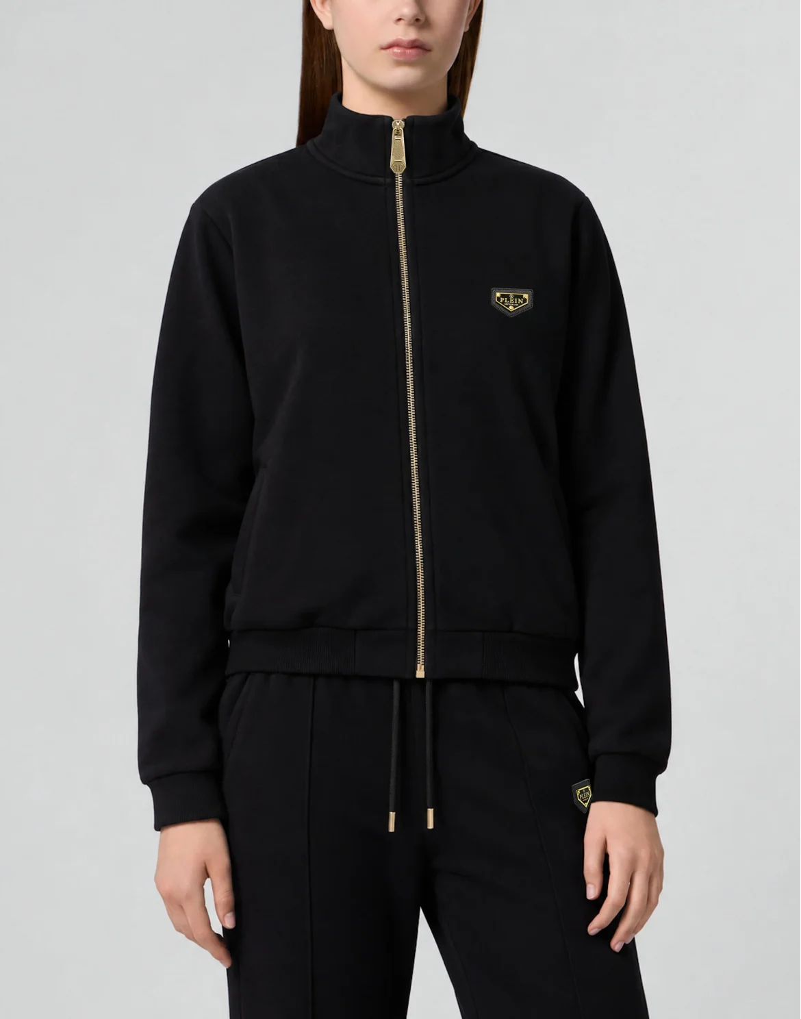 Gold Zip Track Jacket, цвет: Черный