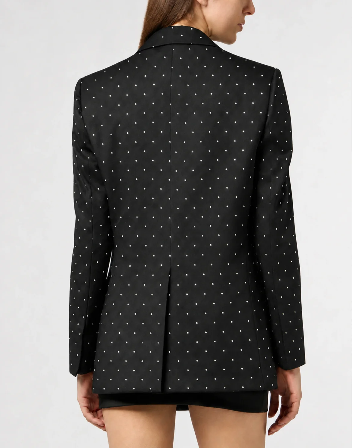 Boyfriend Fit Blazer Crystal Strass, цвет: Черный