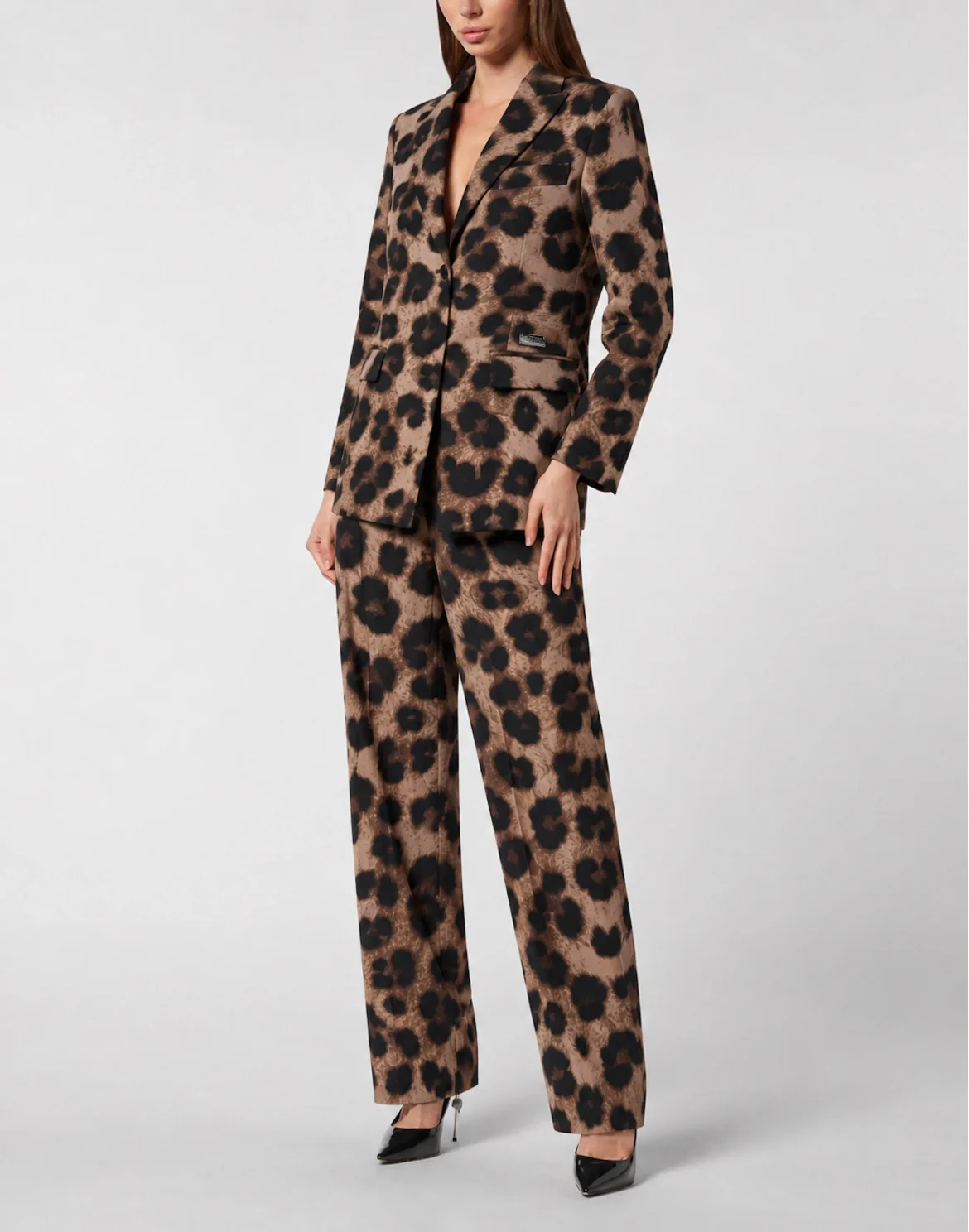 Leopard Blazer Single Breasted Fit, цвет: Леопард