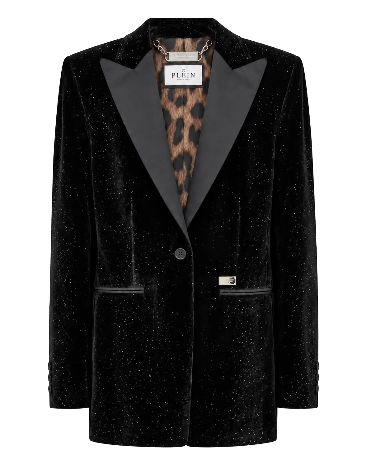 Velvet Boyfriend Fit Blazer Glitter, цвет: Черный
