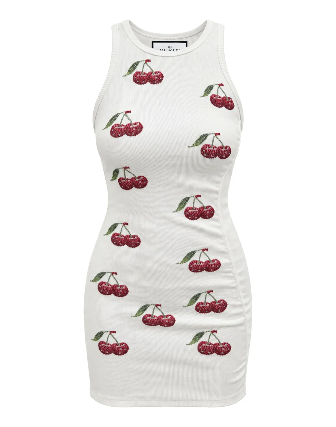 Cherries Rib Mini Dress, цвет: Белый