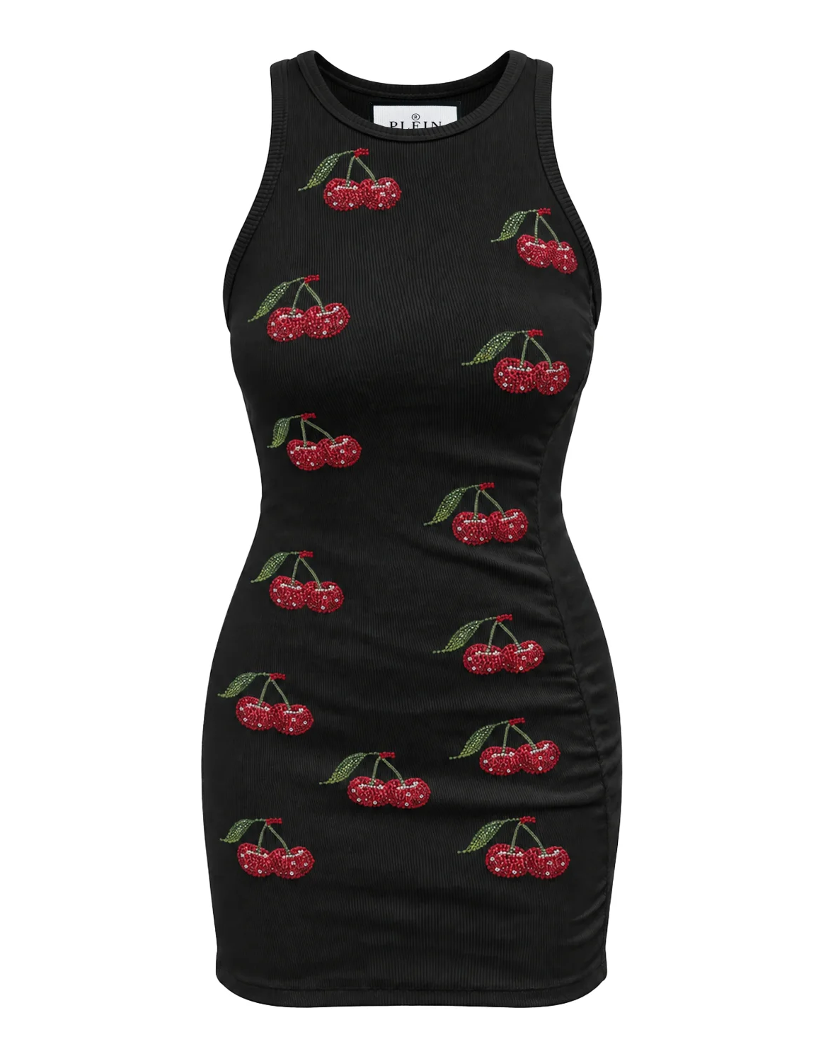 Cherries Rib Mini Dress, цвет: Черный