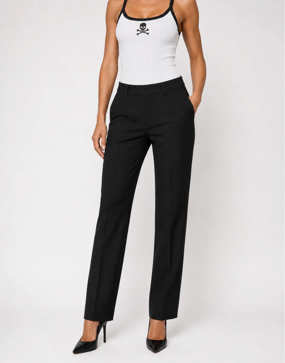 Trousers Straight Fit, цвет: Черный