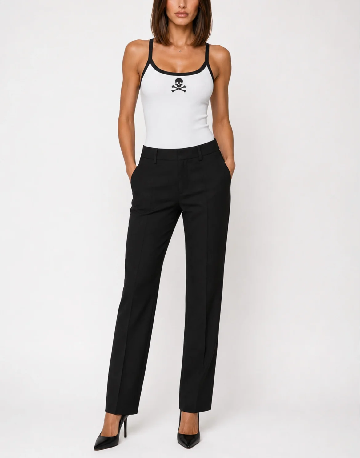 Trousers Straight Fit, цвет: Черный