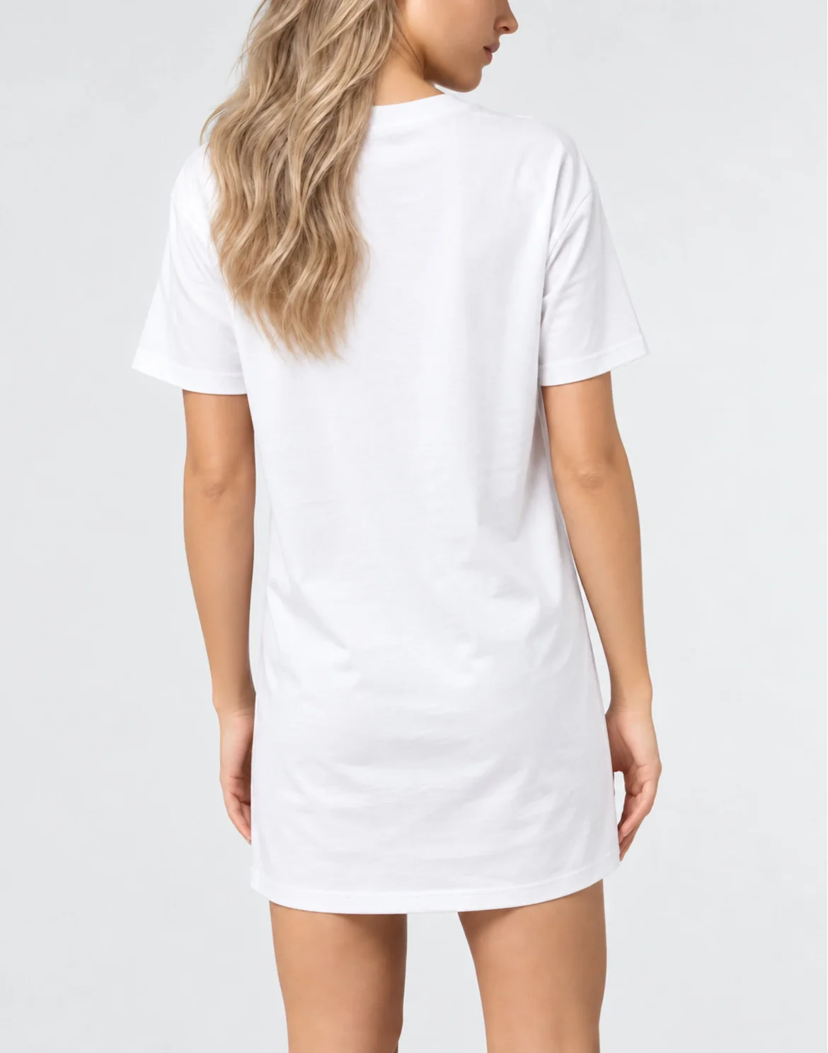 Crystal Gothic Roundneck T-Shirt Dress, цвет: Белый