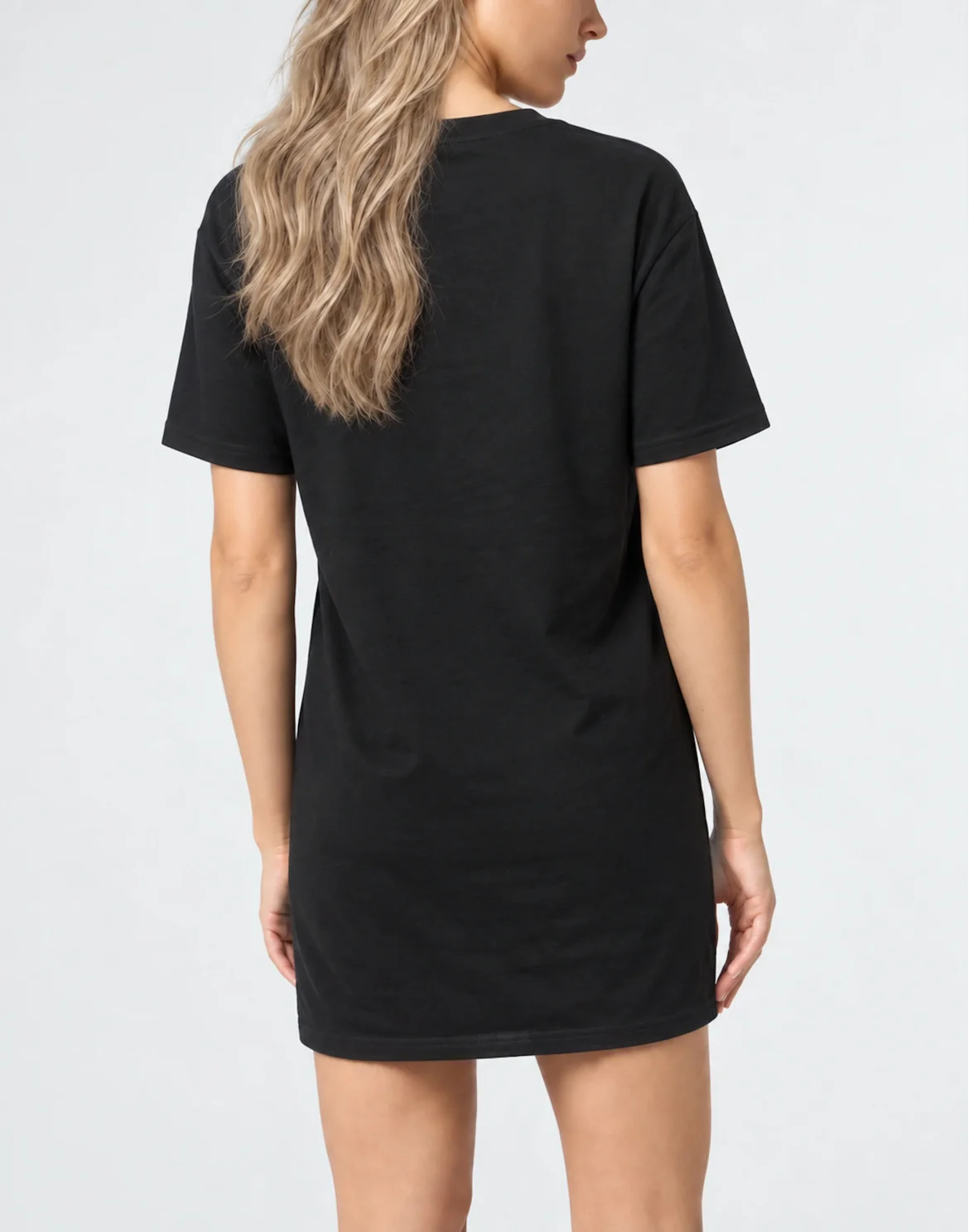 Crystal Gothic Roundneck T-Shirt Dress, цвет: Черный